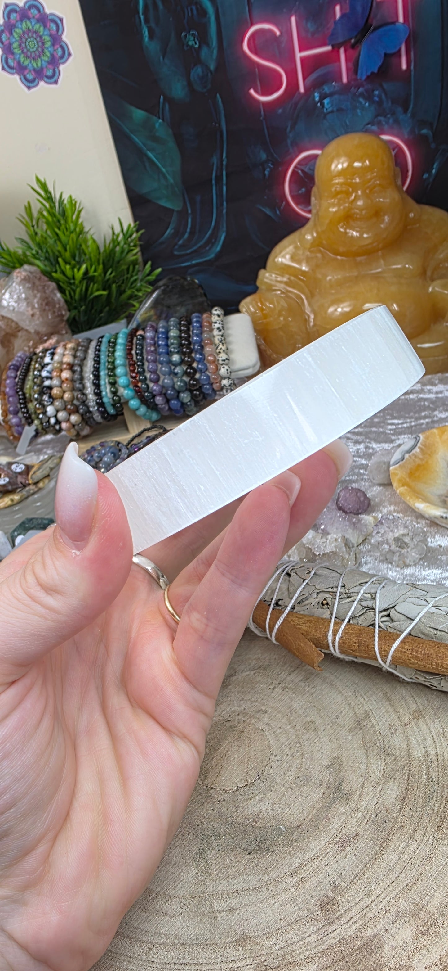 Selenite charging and cleansing plate