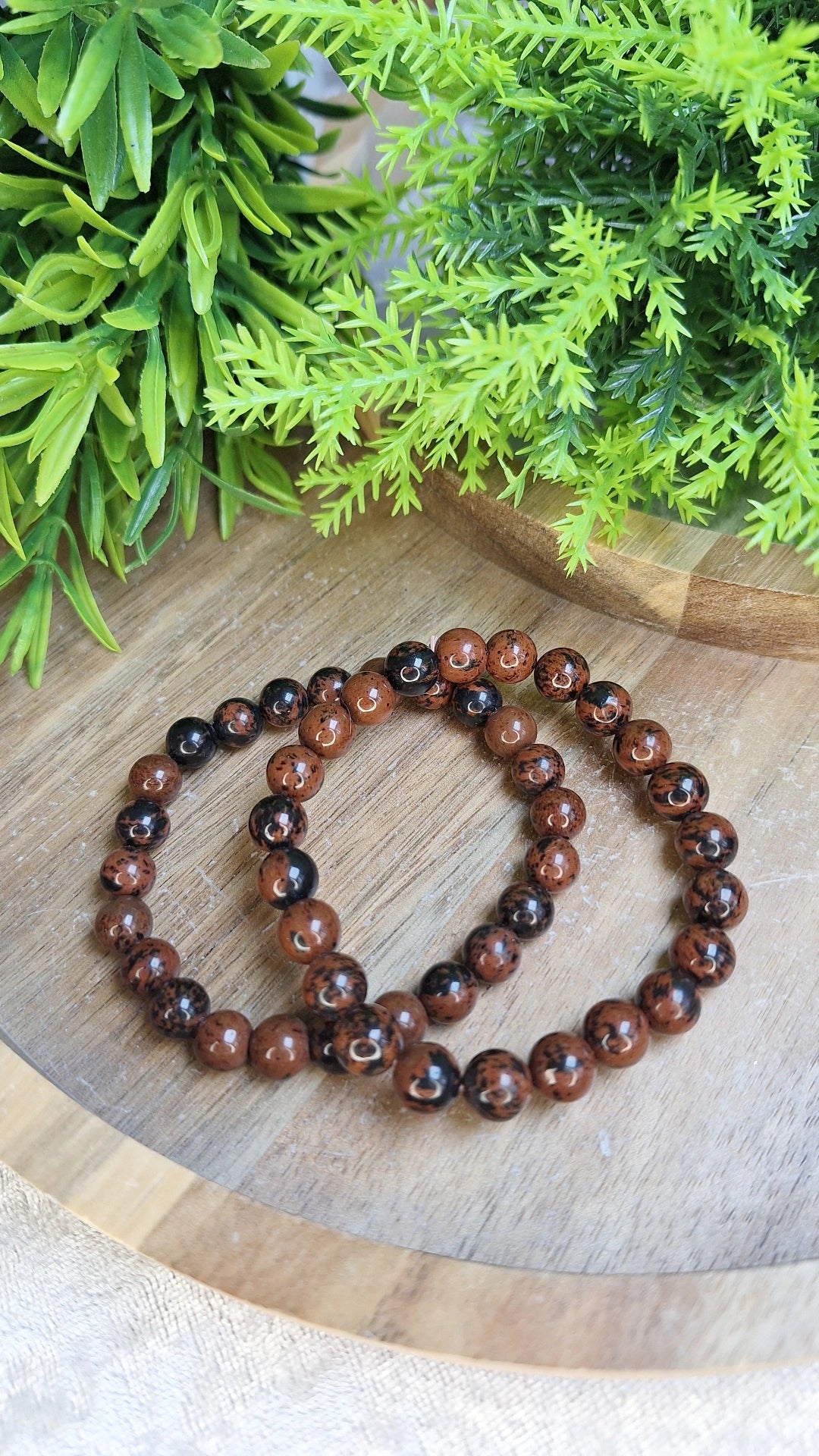 Mahogany obsidian bracelet