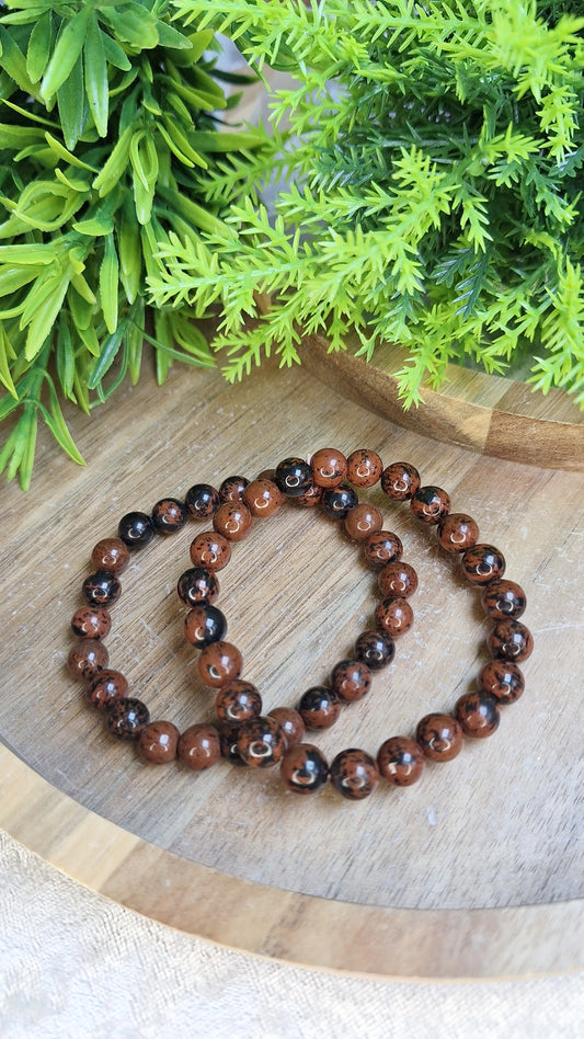 Mahogany obsidian bracelet