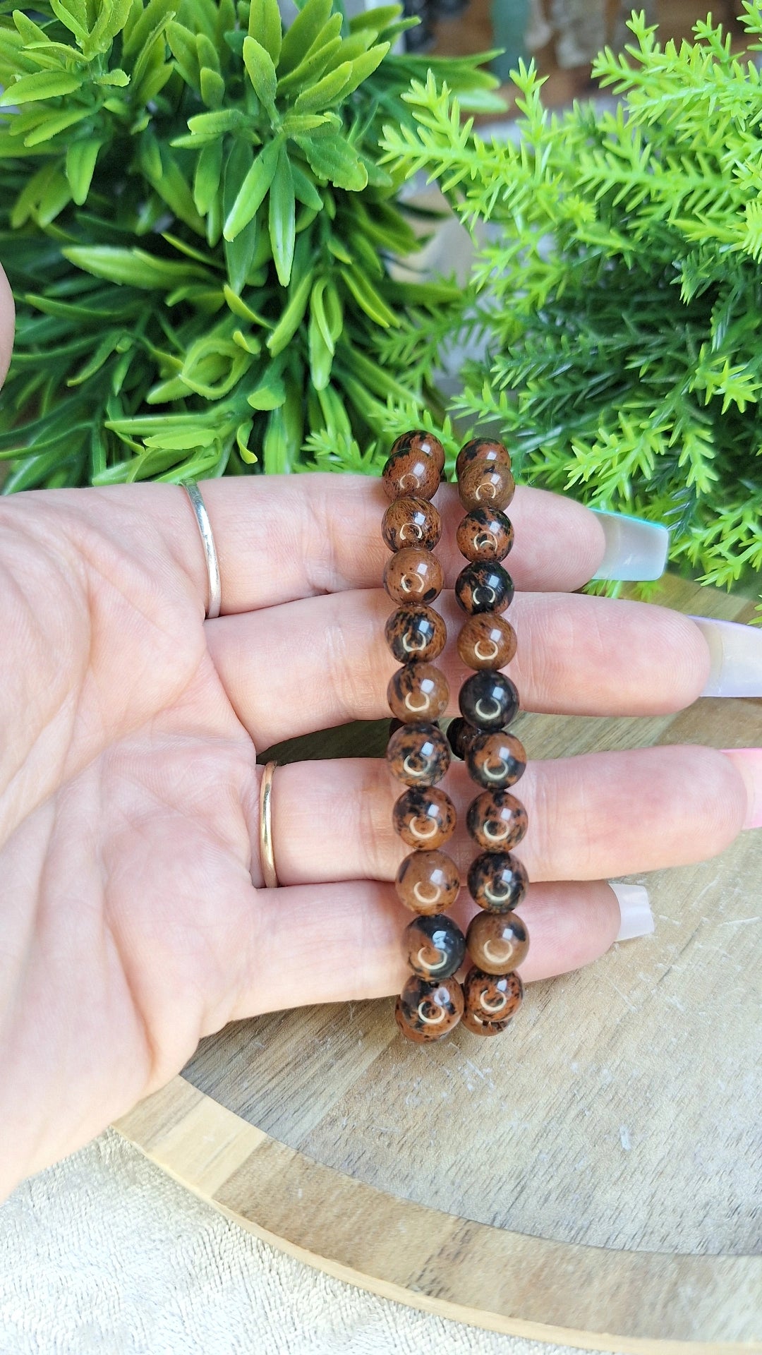 Mahogany obsidian bracelet