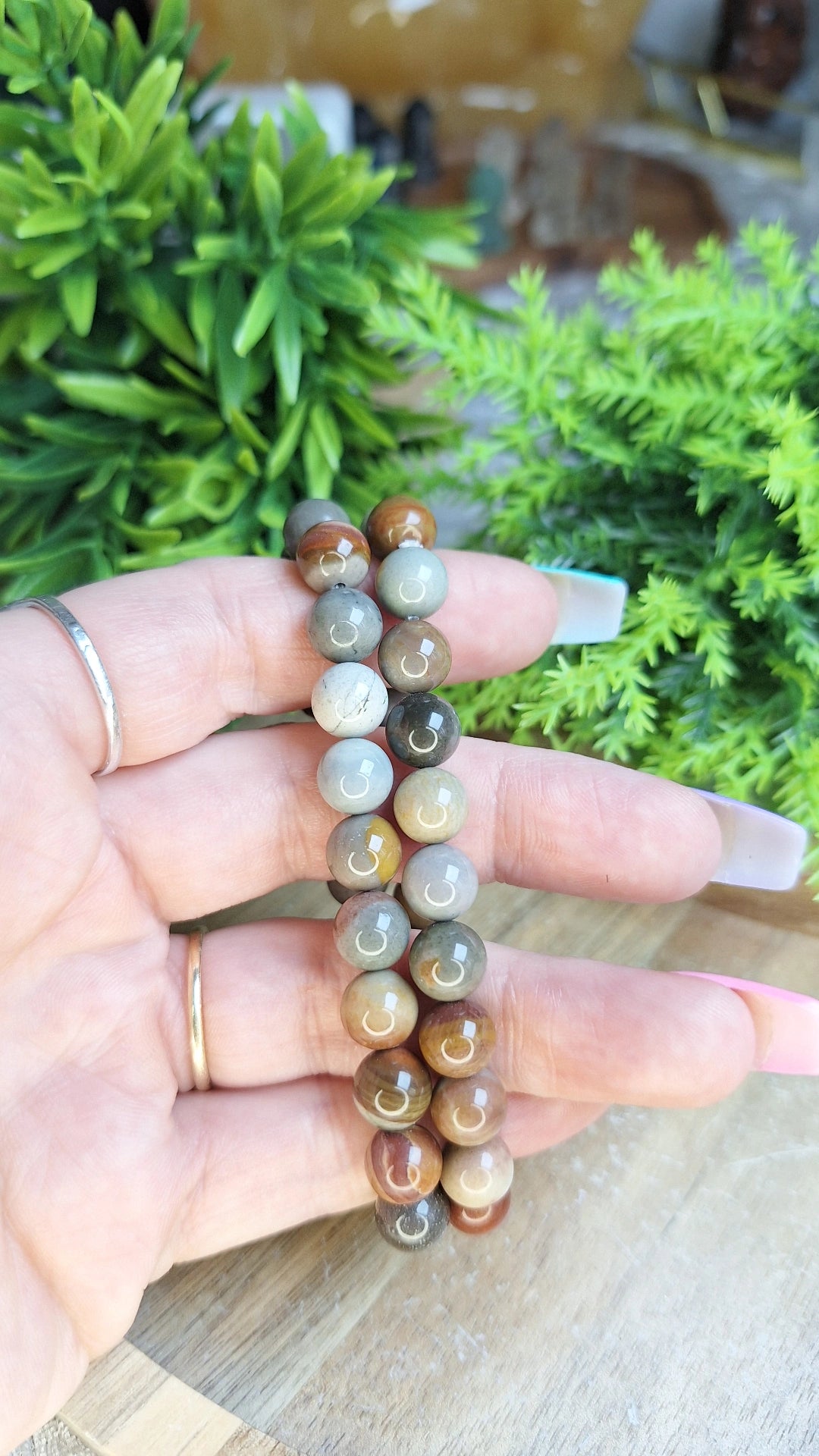 Polychrome jasper bracelet