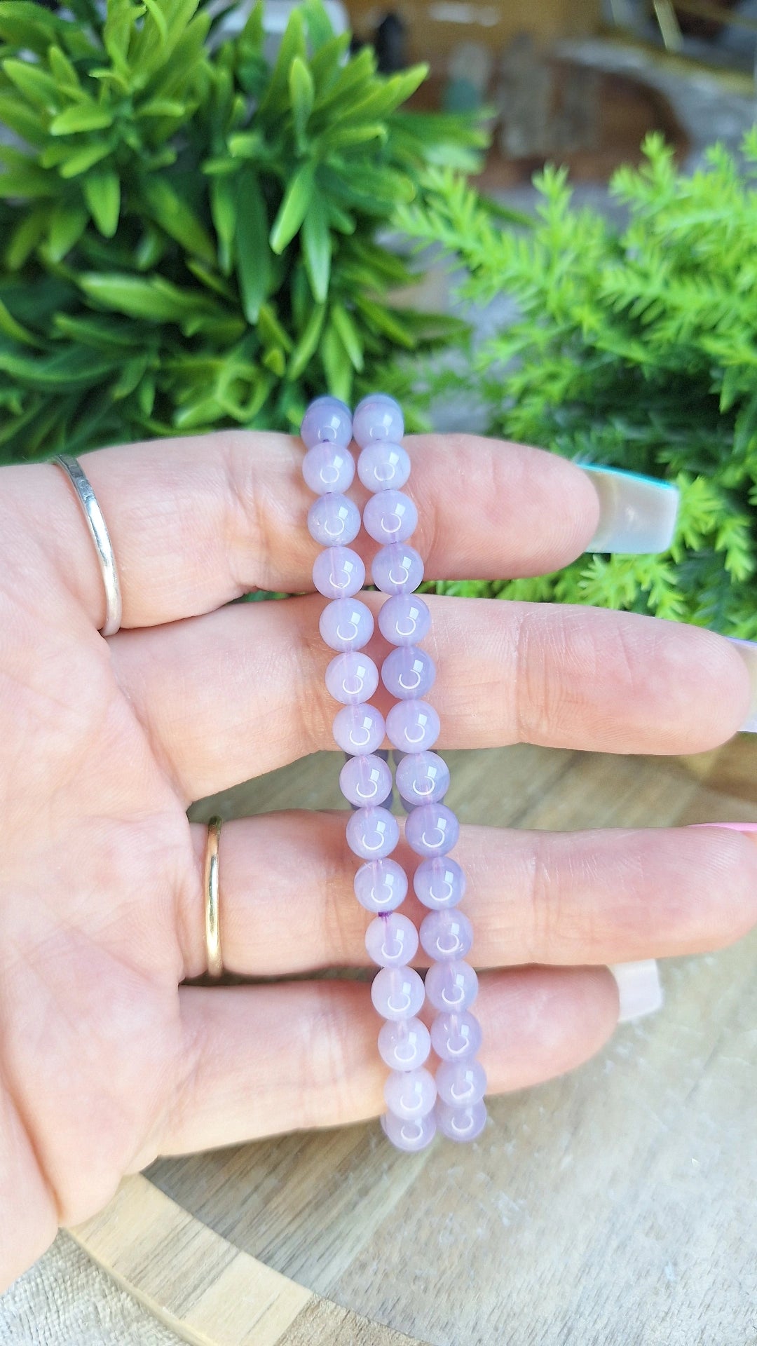 Lavender moon quartz bracelet