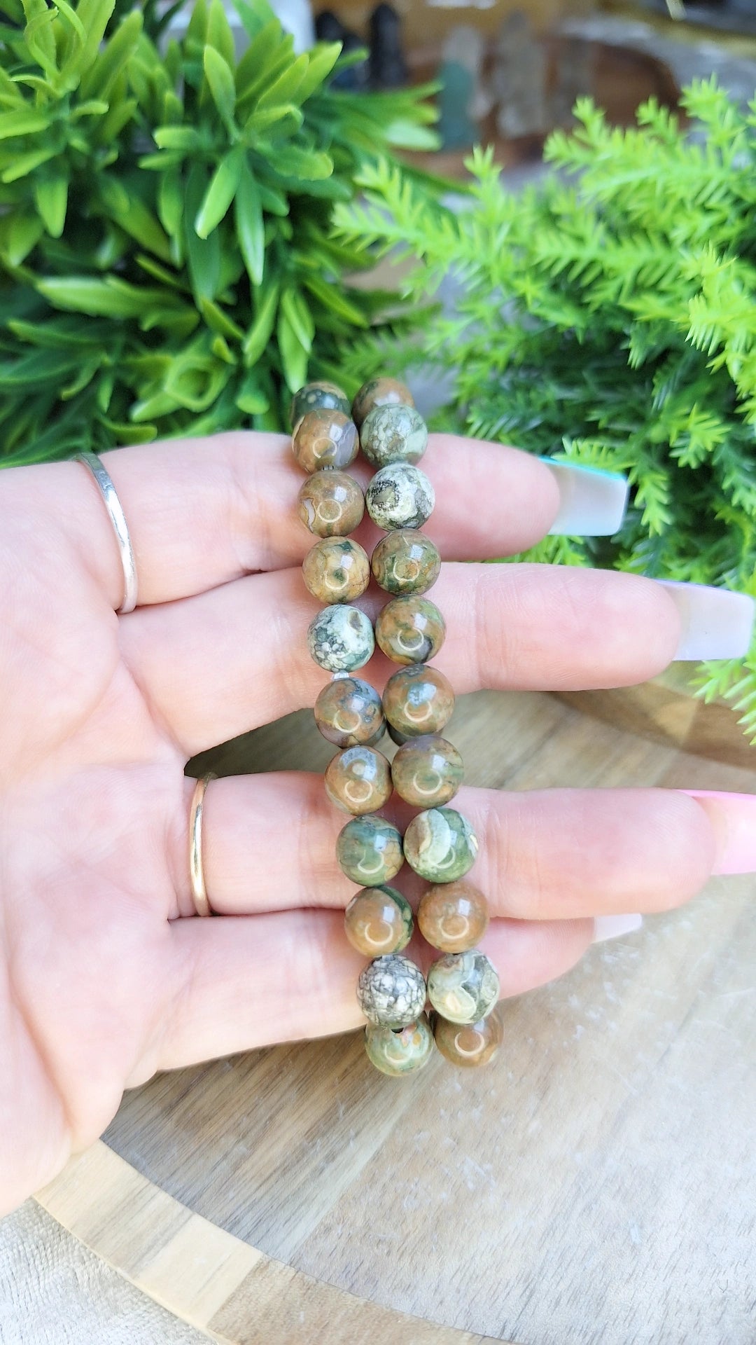 Fruit jasper bracelet