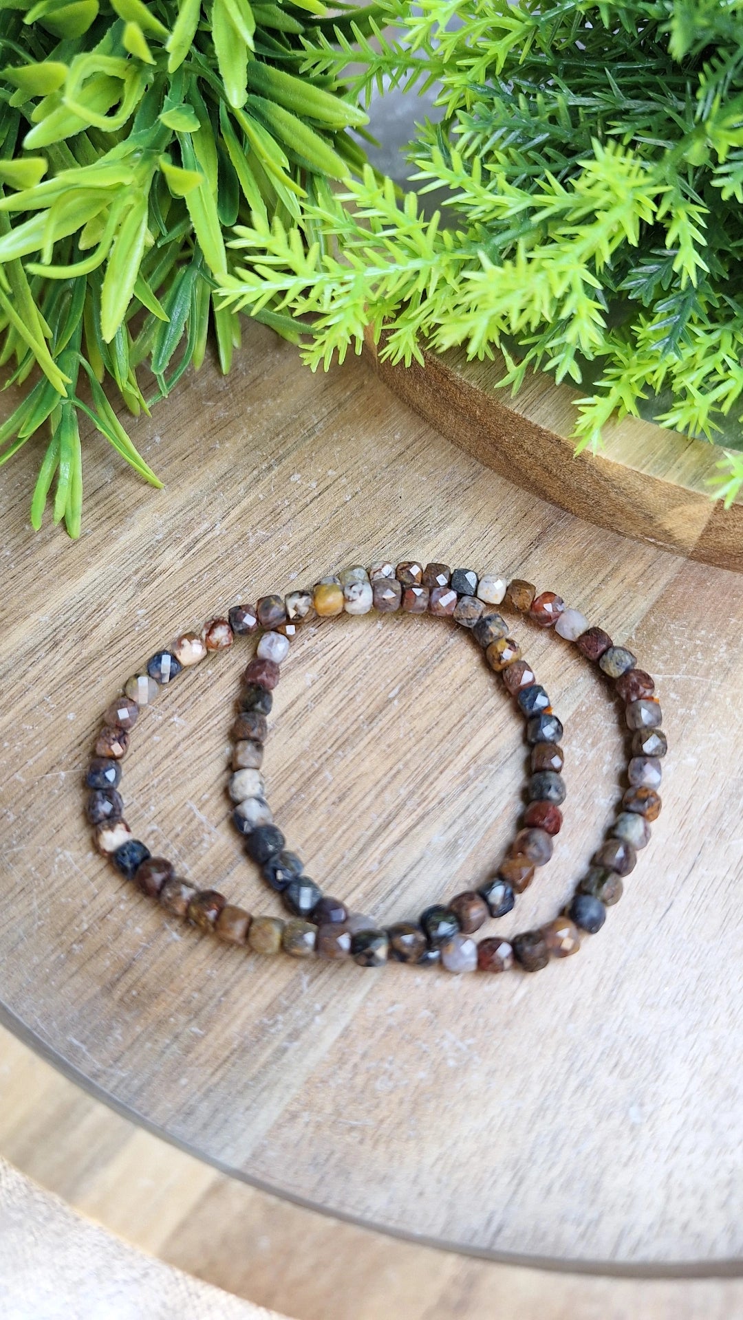 Pietersite faceted bracelet