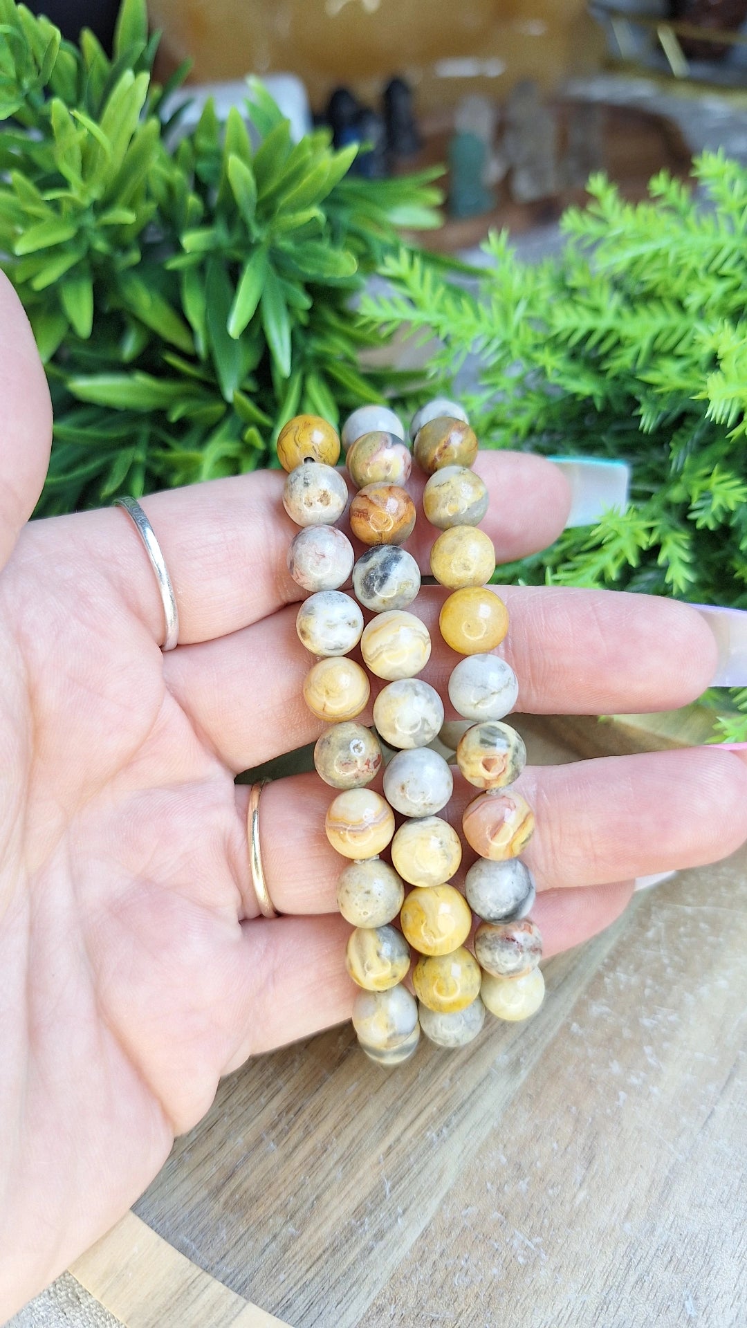Crazy Lace agate bracelet