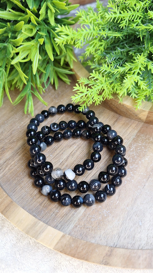 Black agate bracelet