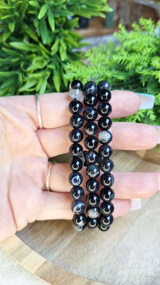 Black agate bracelet
