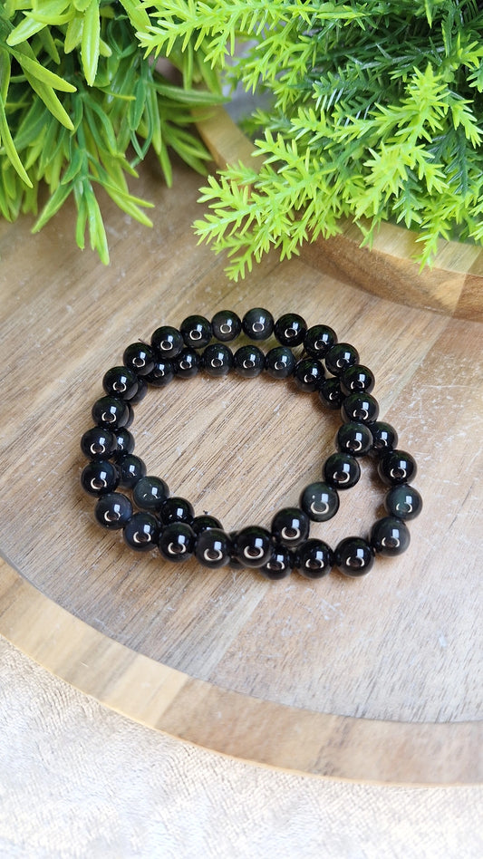 Rainbow obsidian bracelet