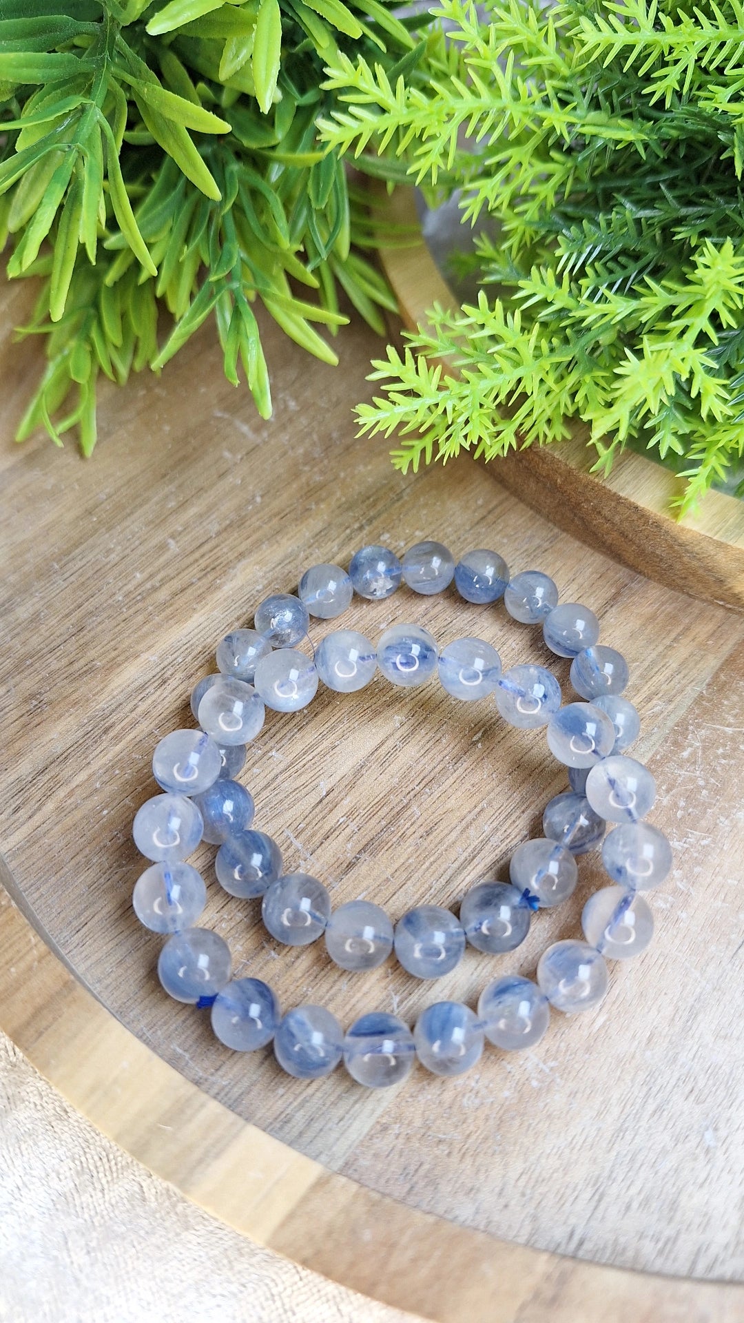 Kyanite in quartz bracelet