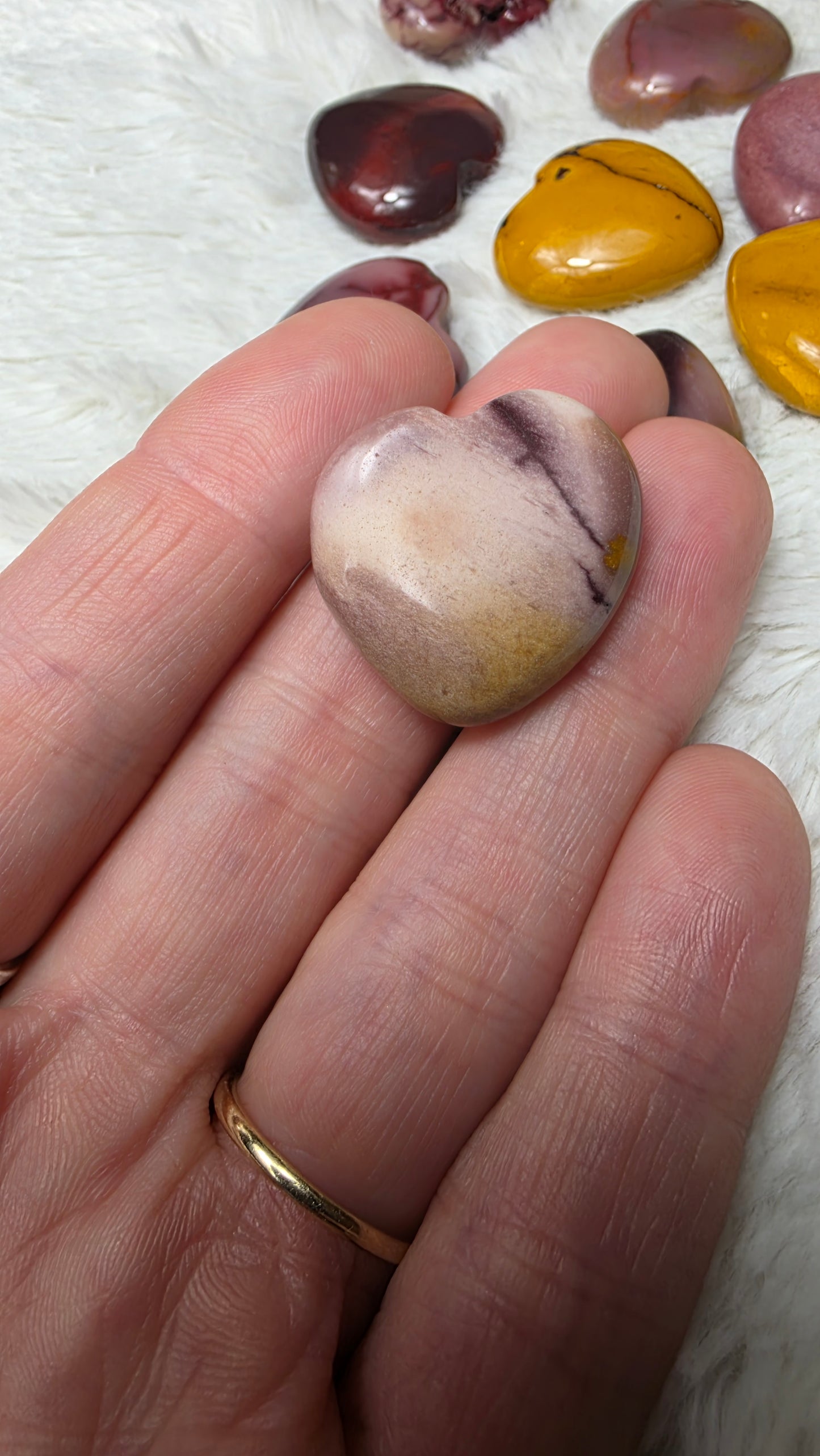 Mookaite hearts