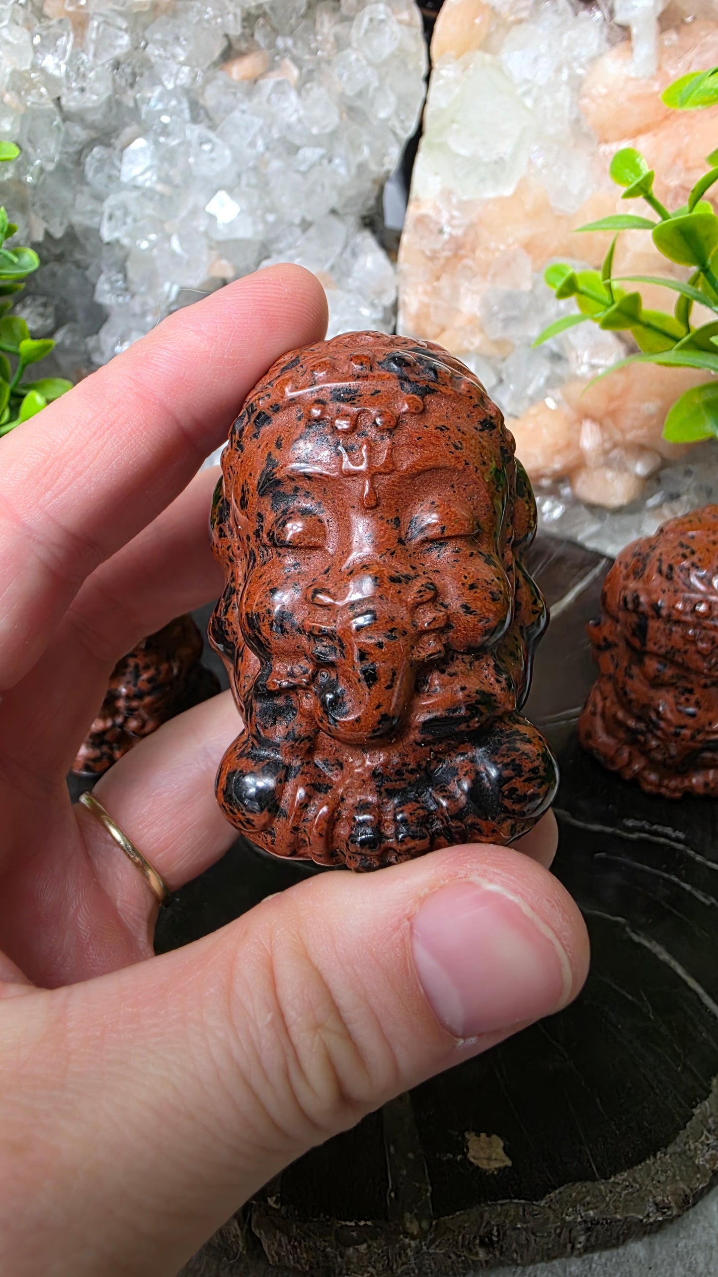 Mahogany obsidian baby ganesha