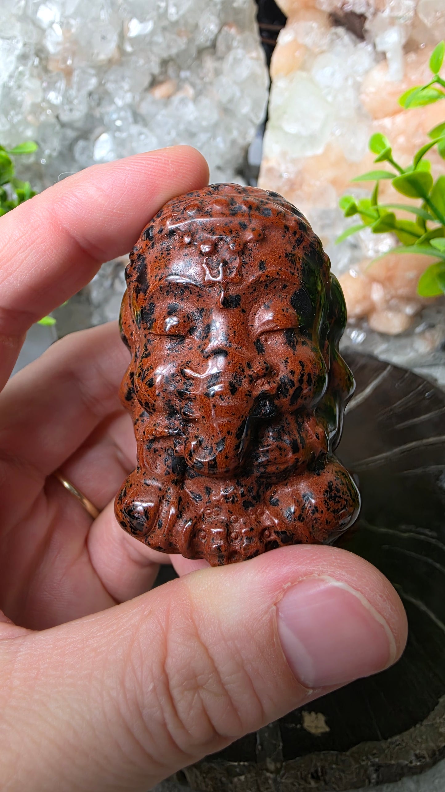 Mahogany obsidian baby ganesha