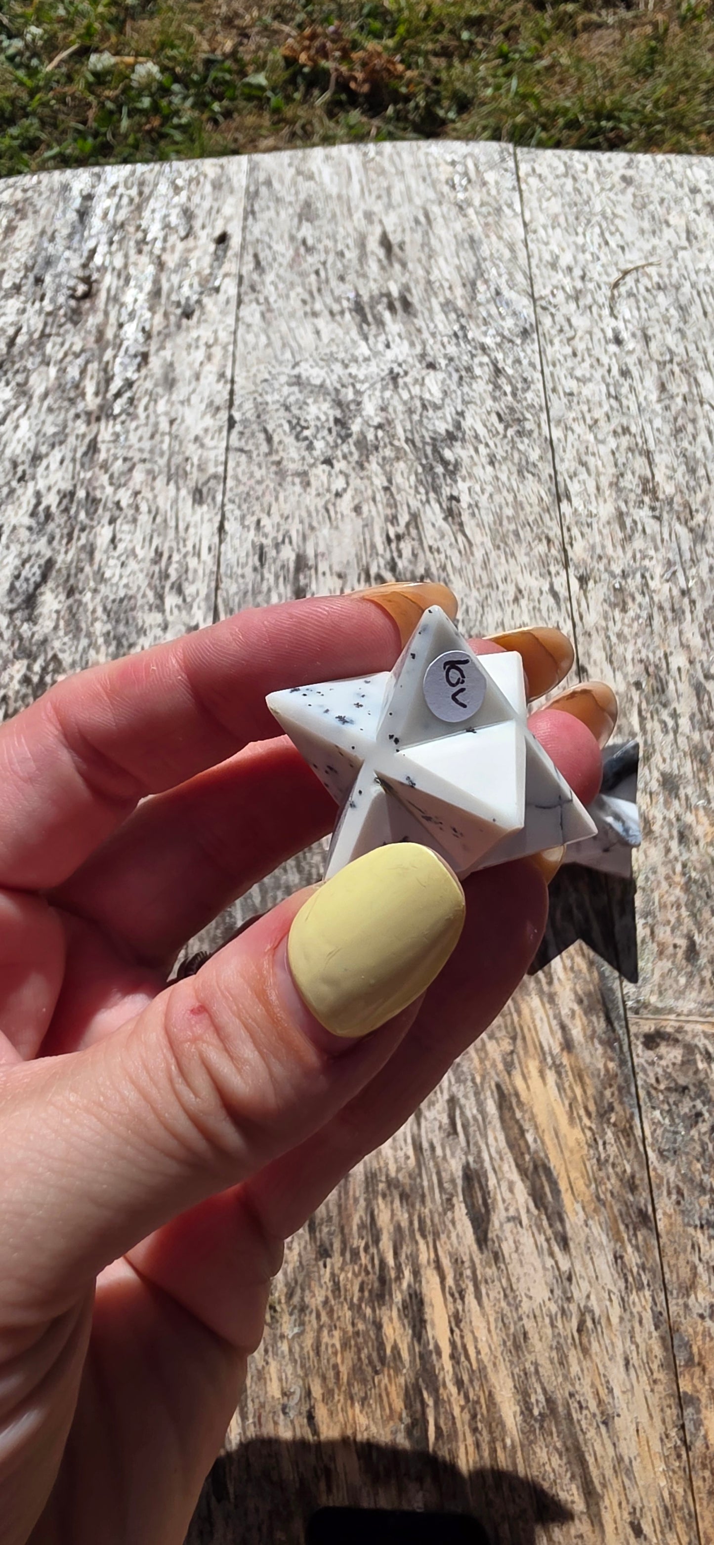 Dentritic opal merkaba