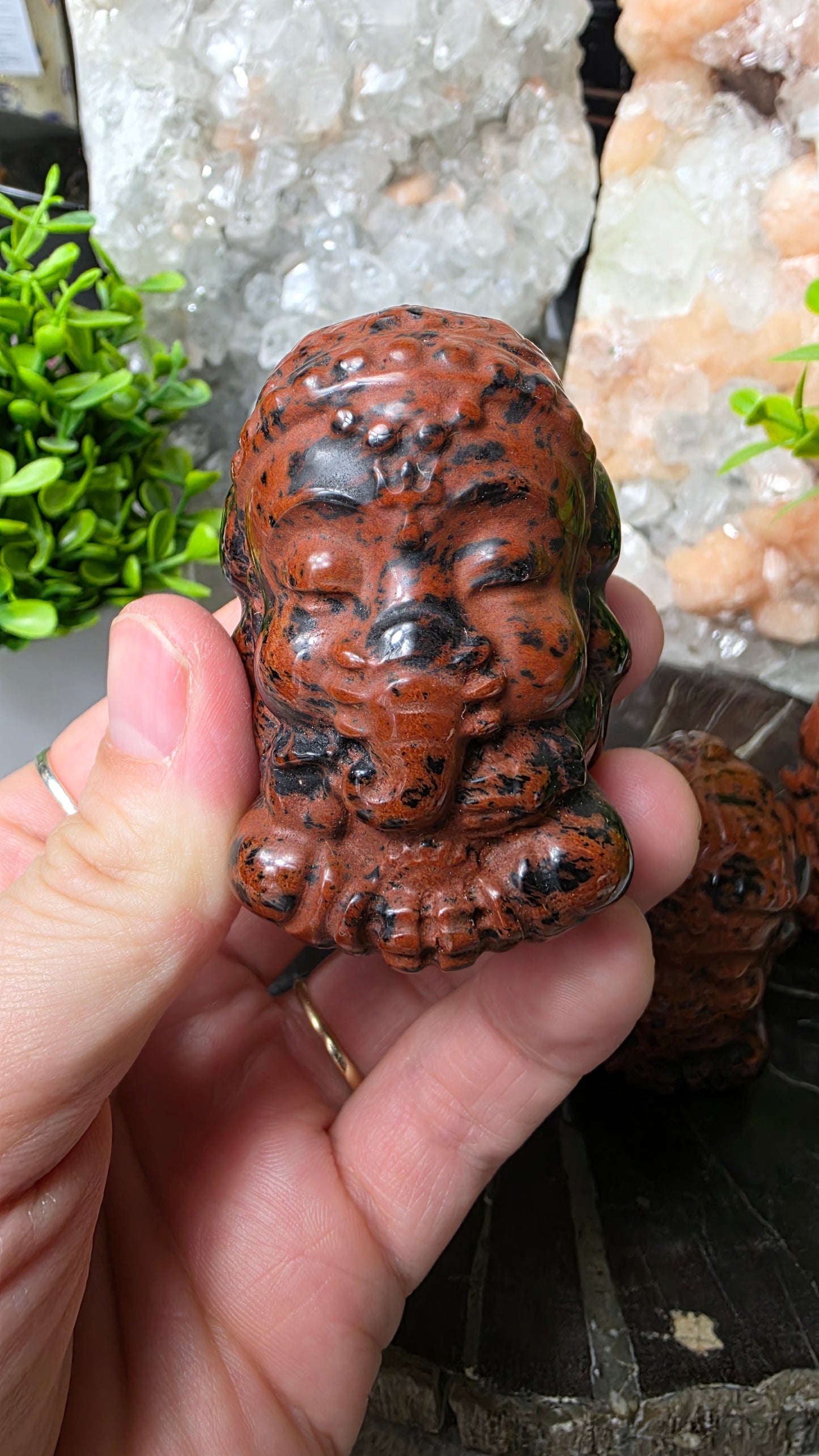 Mahogany obsidian baby ganesha