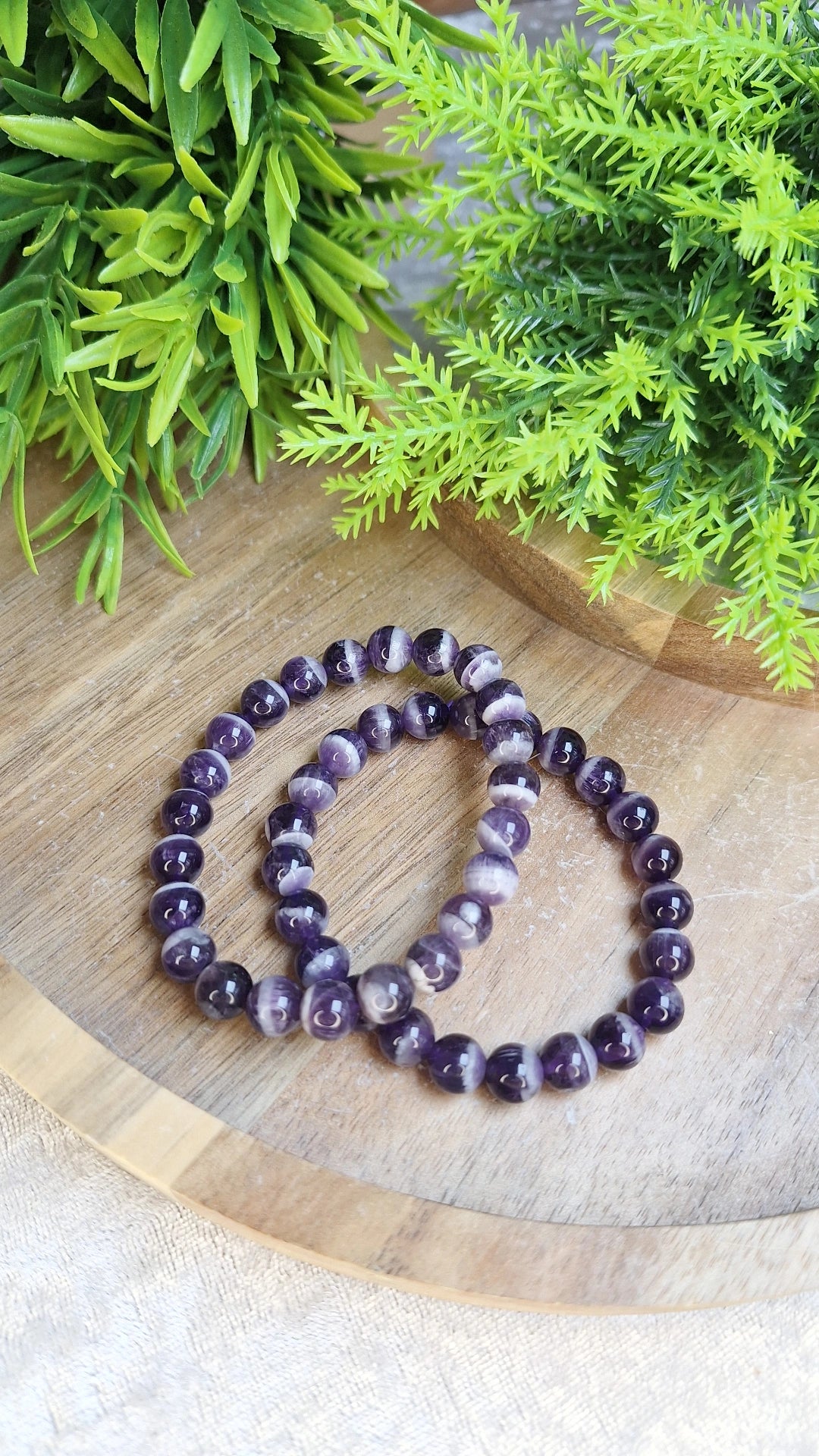 Chevron amethyst bracelet