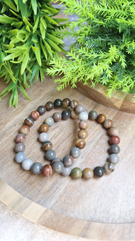Polychrome jasper bracelet