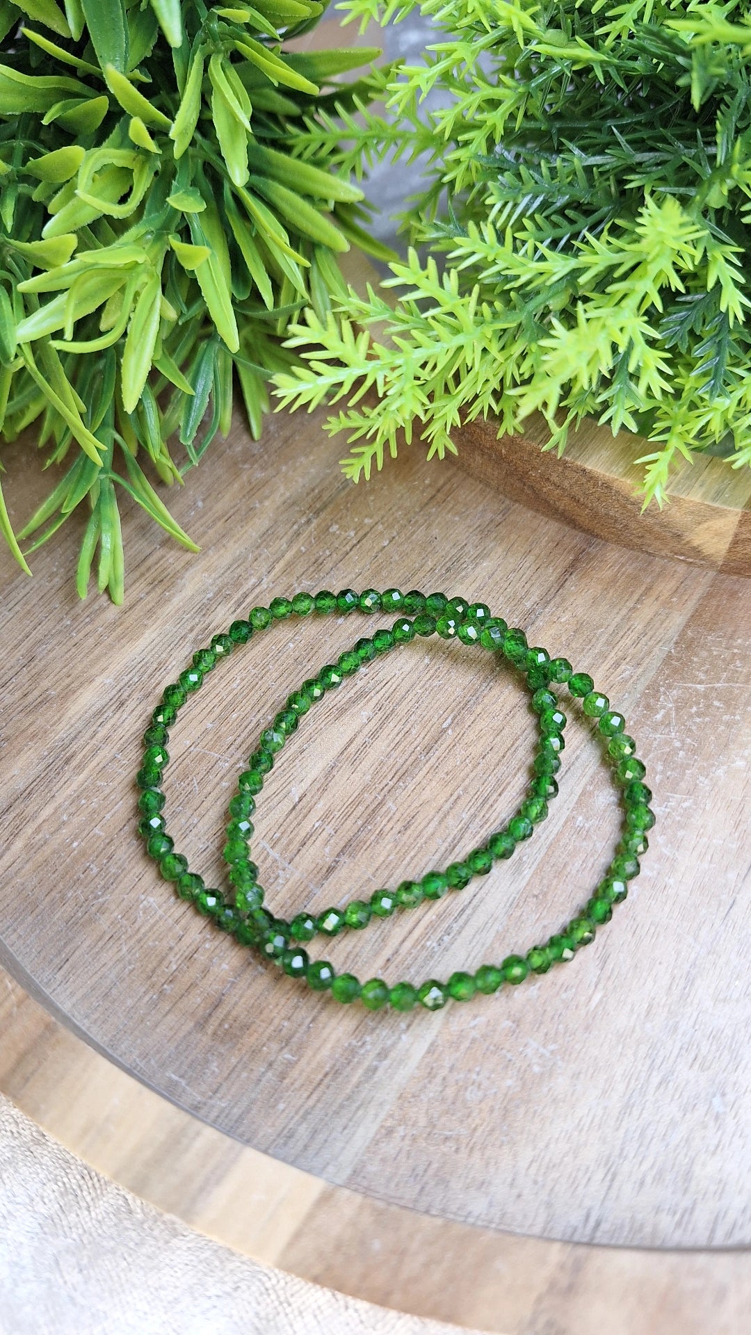 Diopside faceted bracelet