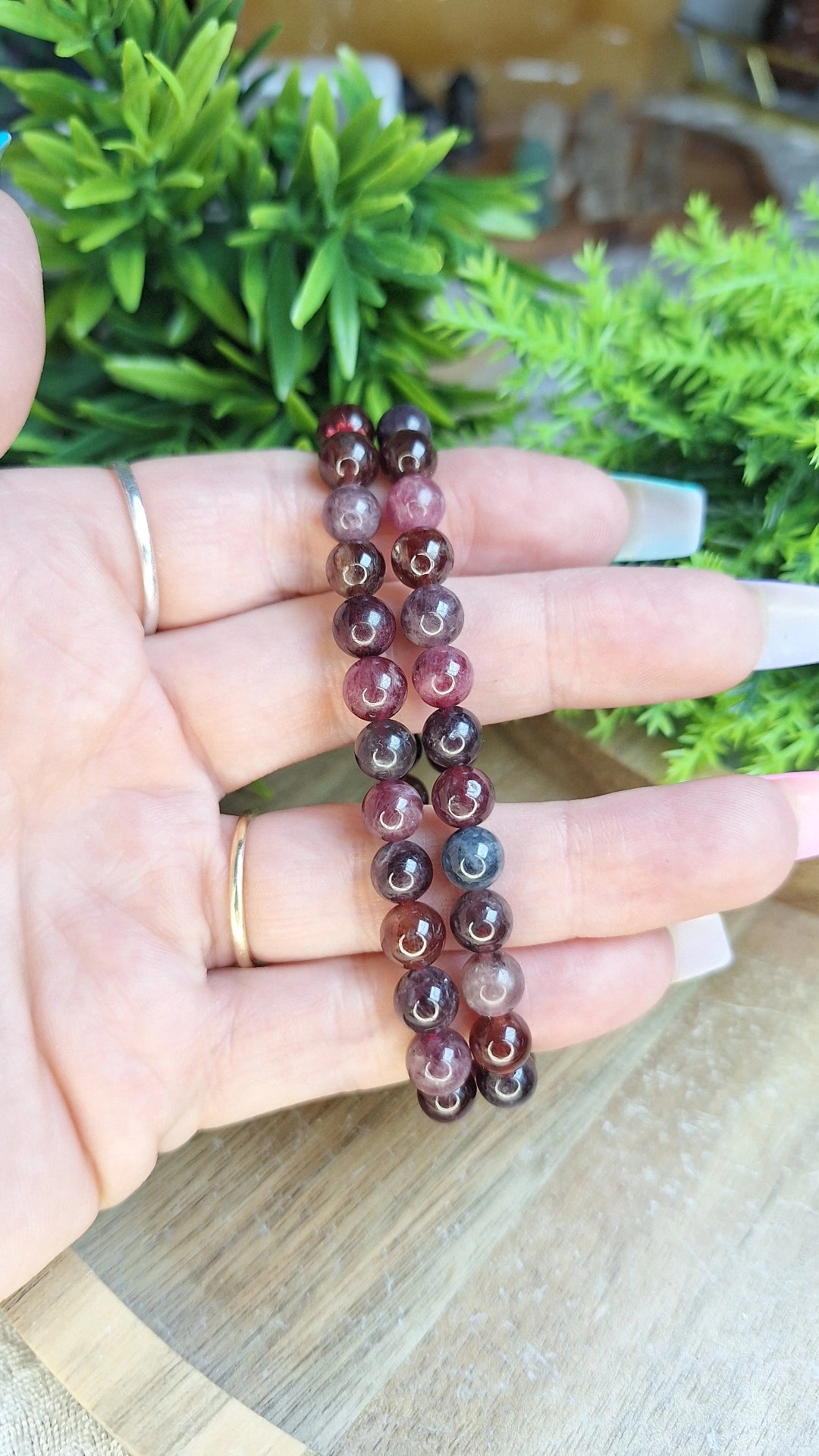 Multicoloured spinel bracelet