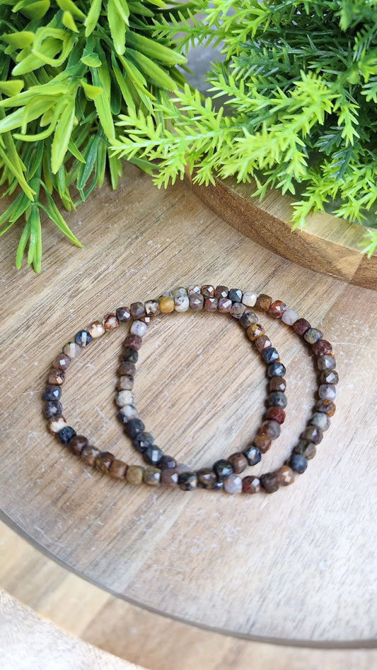 Pietersite faceted bracelet