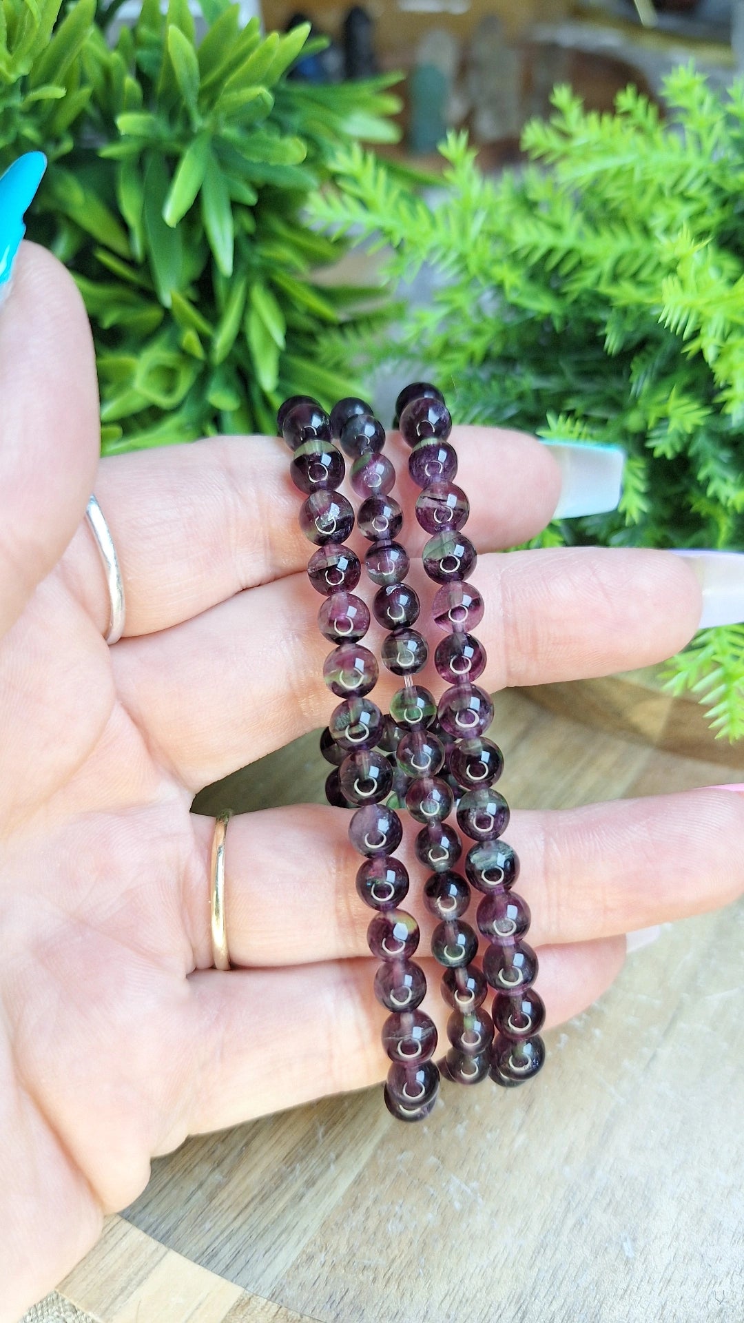 Rainbow fluorite bracelet