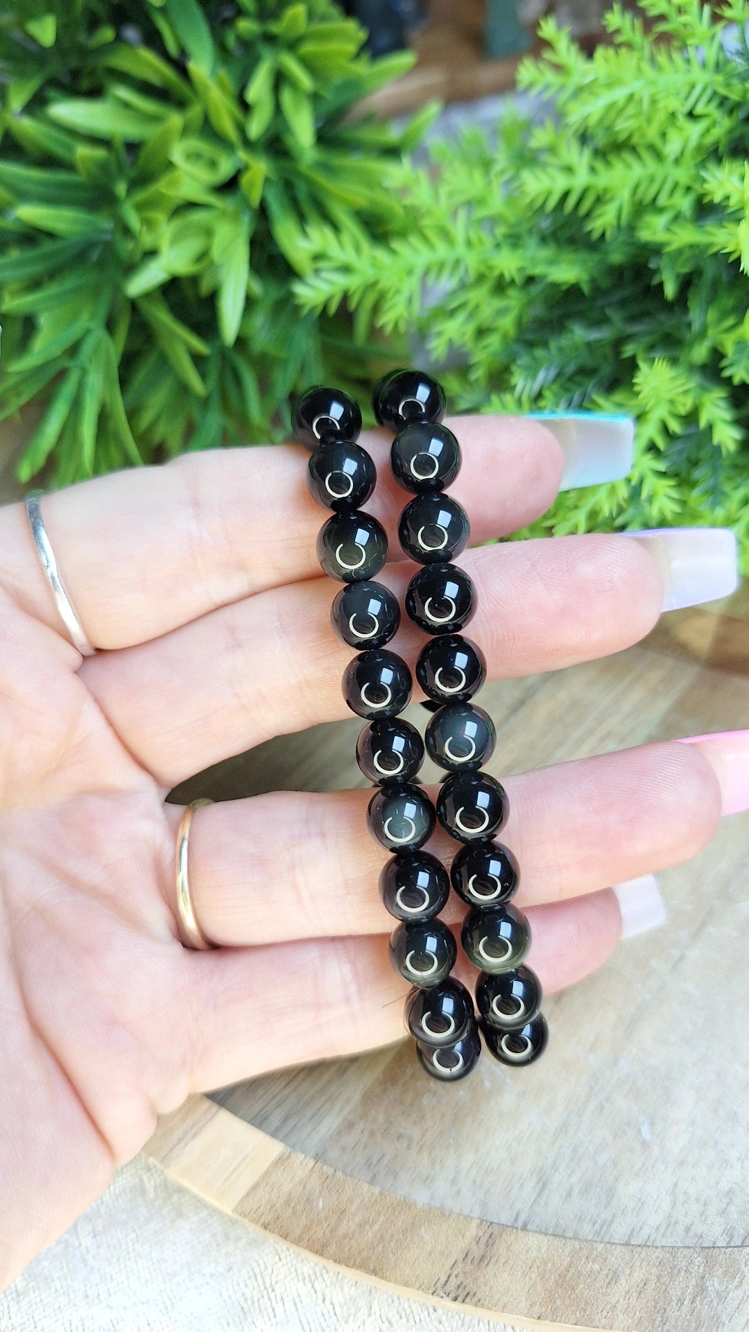 Rainbow obsidian bracelet