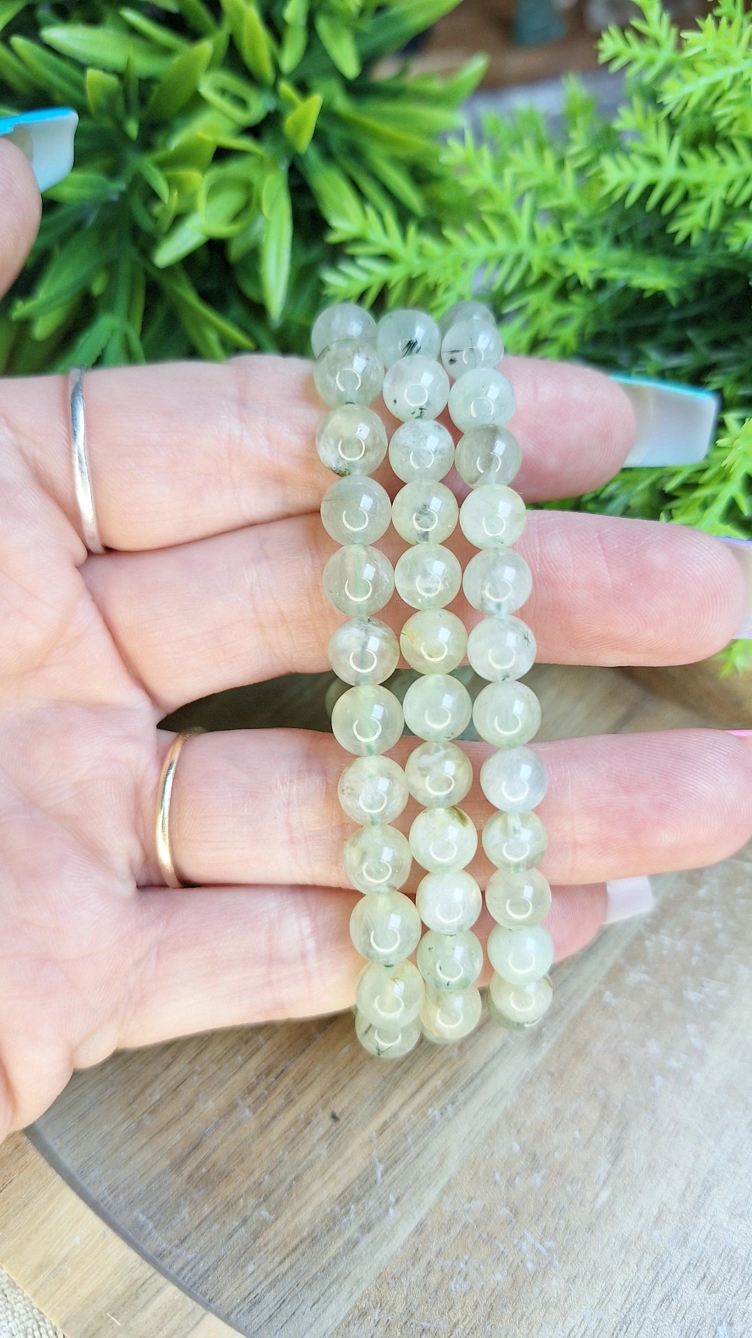 Prehnite bracelet