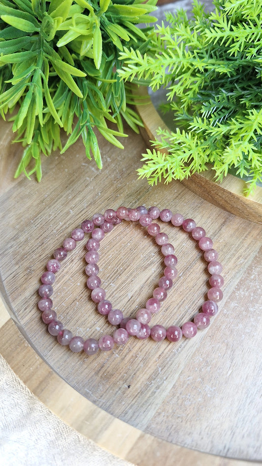 Pink tourmaline bracelet
