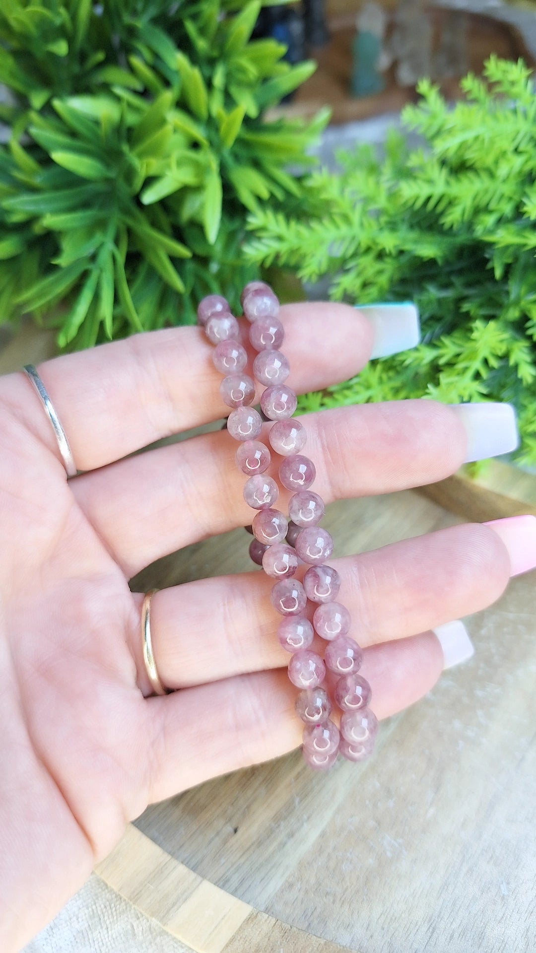 Pink tourmaline bracelet