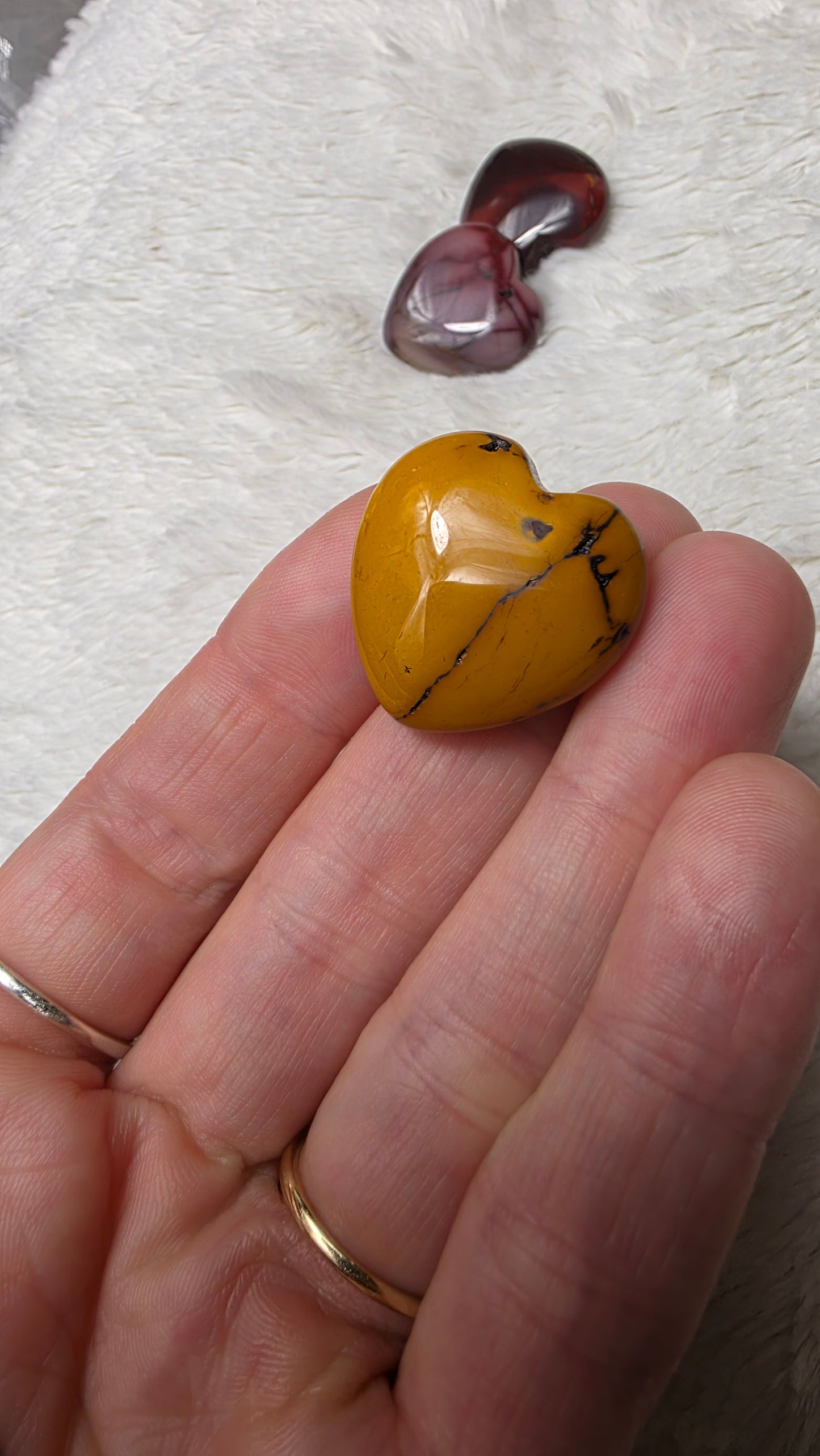 Mookaite hearts