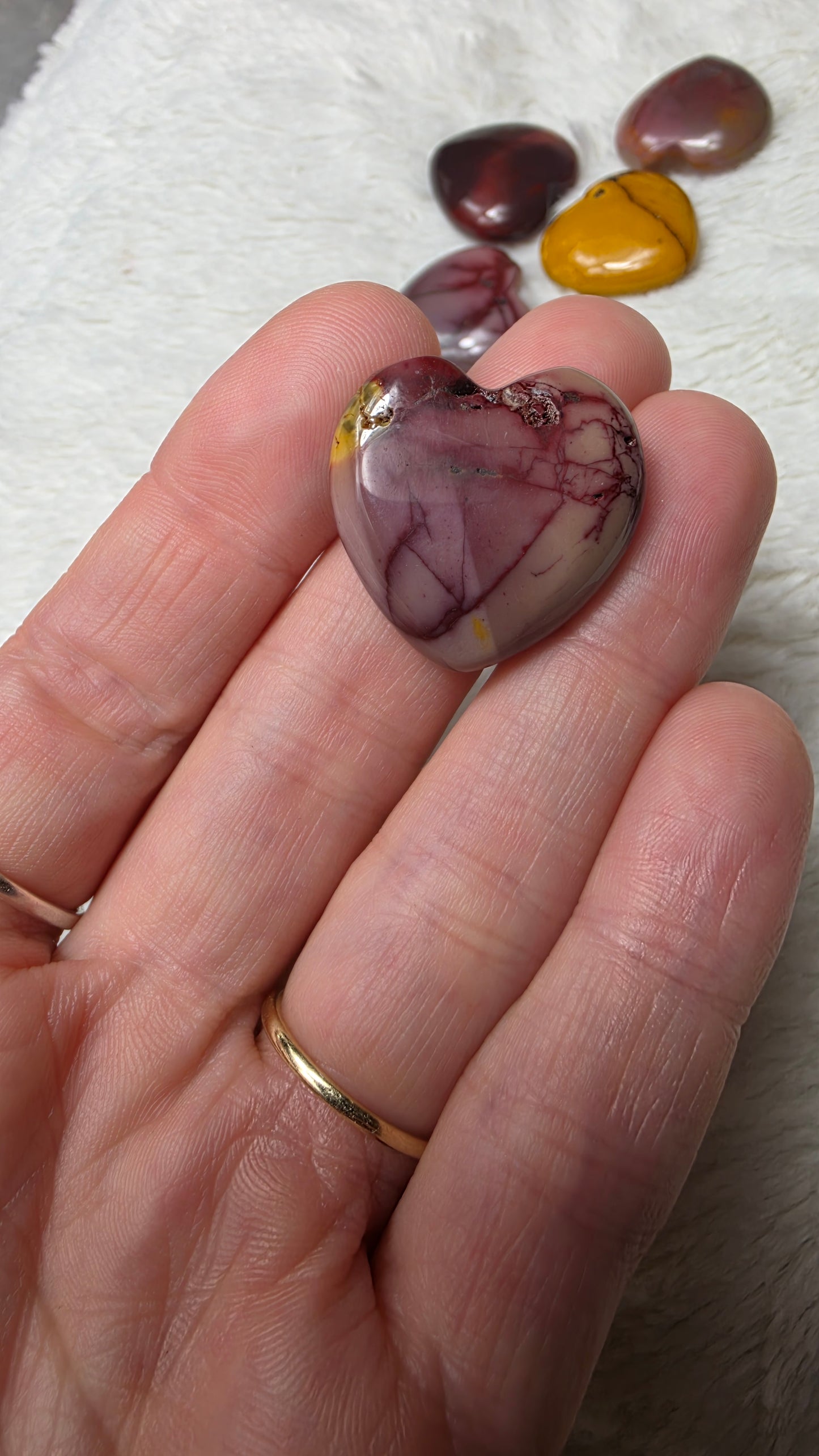 Mookaite hearts
