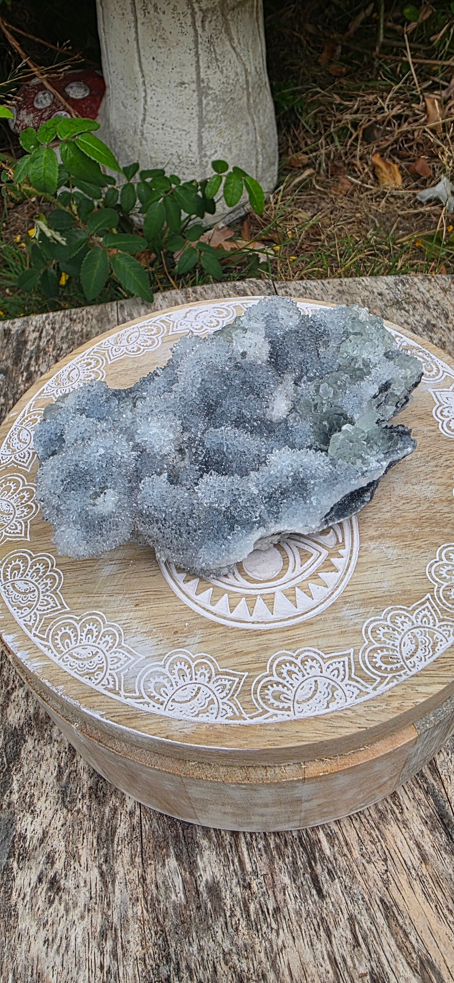 Green fluorite with quartz from fujian china