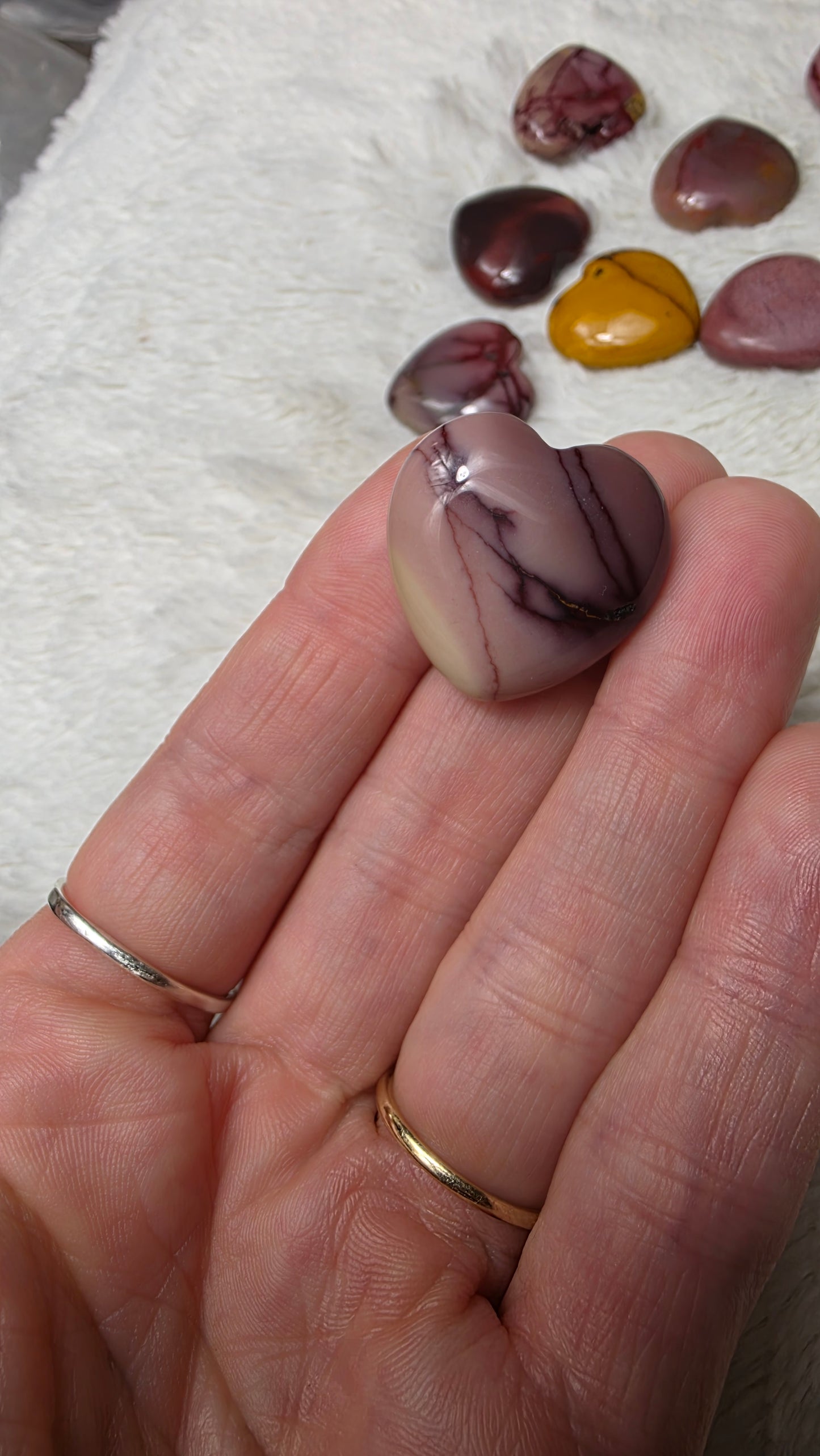 Mookaite hearts