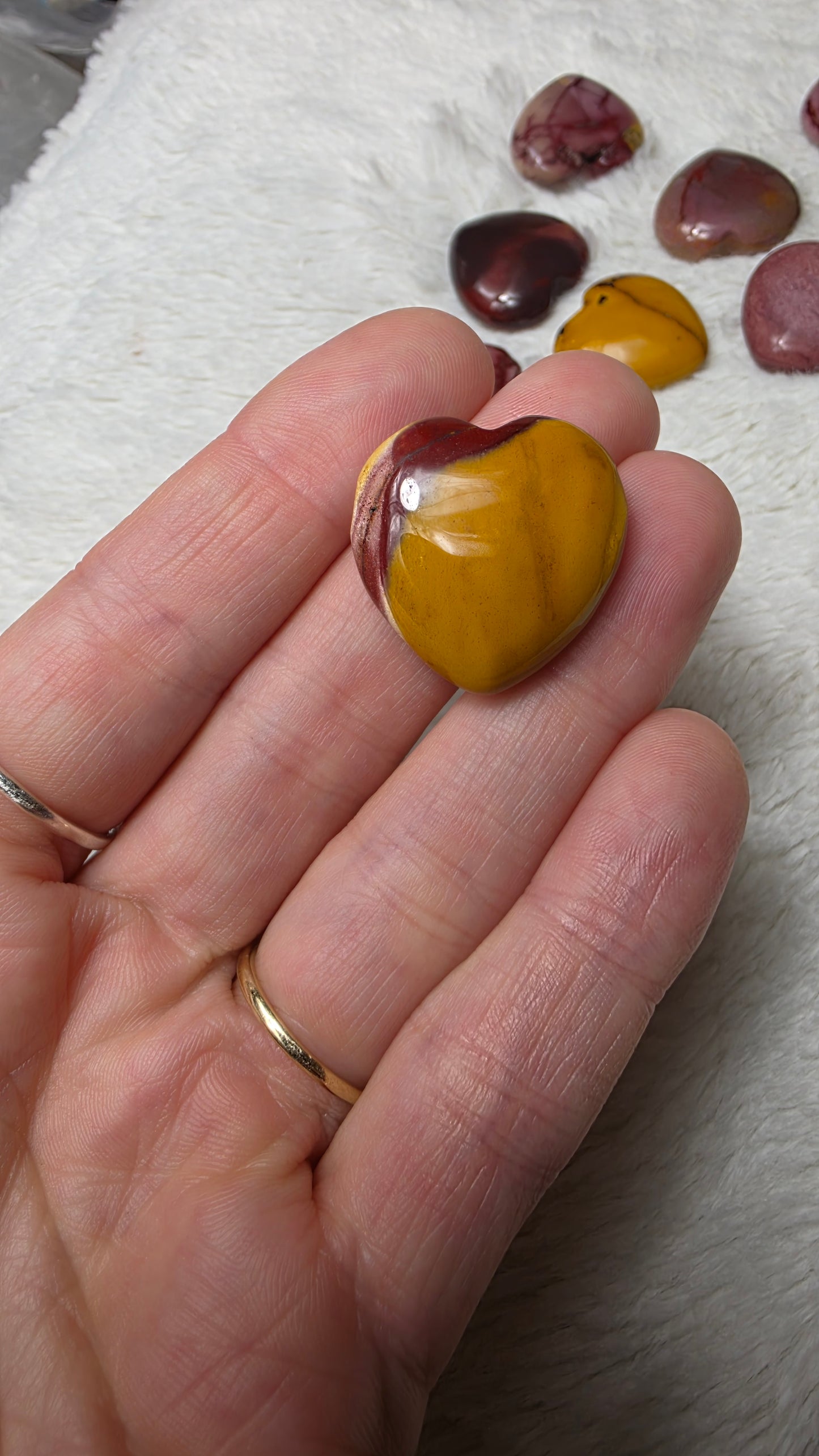 Mookaite hearts
