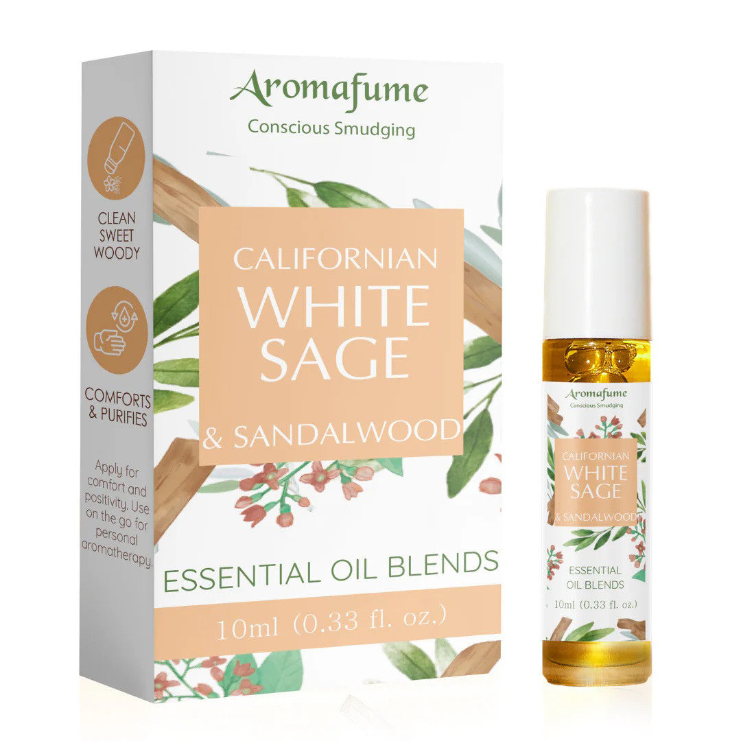White sage and sandlewood essential oil blend roll-on