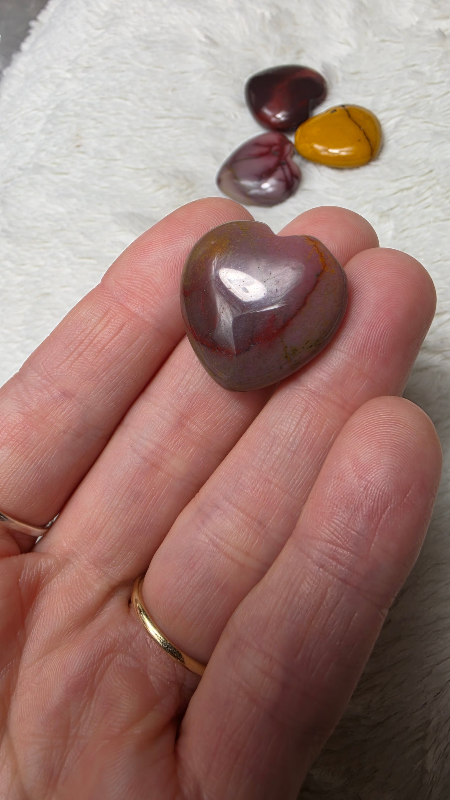 Mookaite hearts