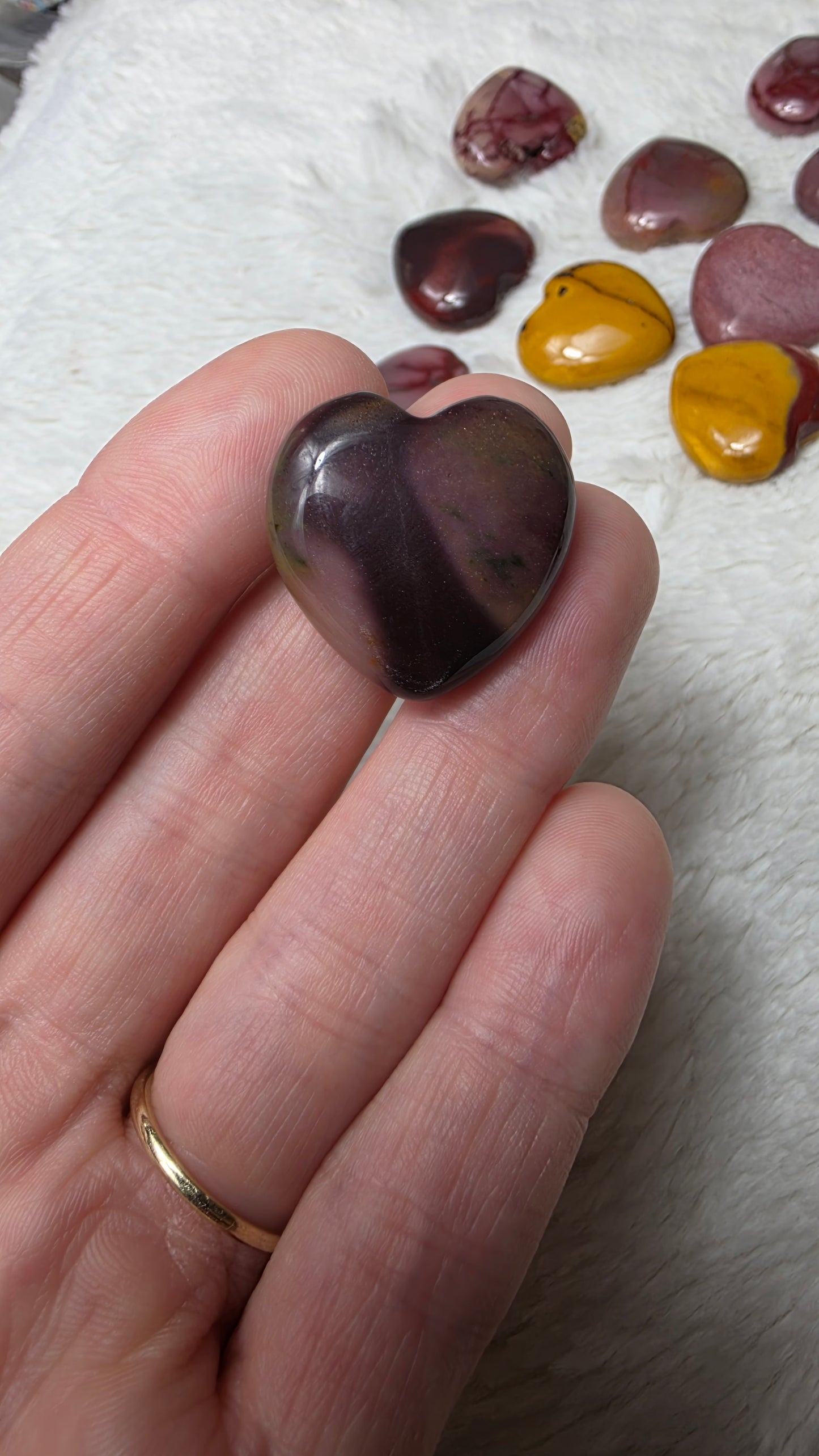 Mookaite hearts