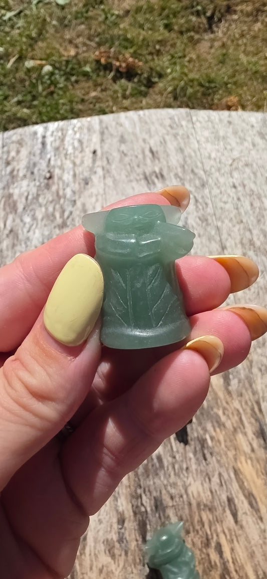 Green aventurine yoda