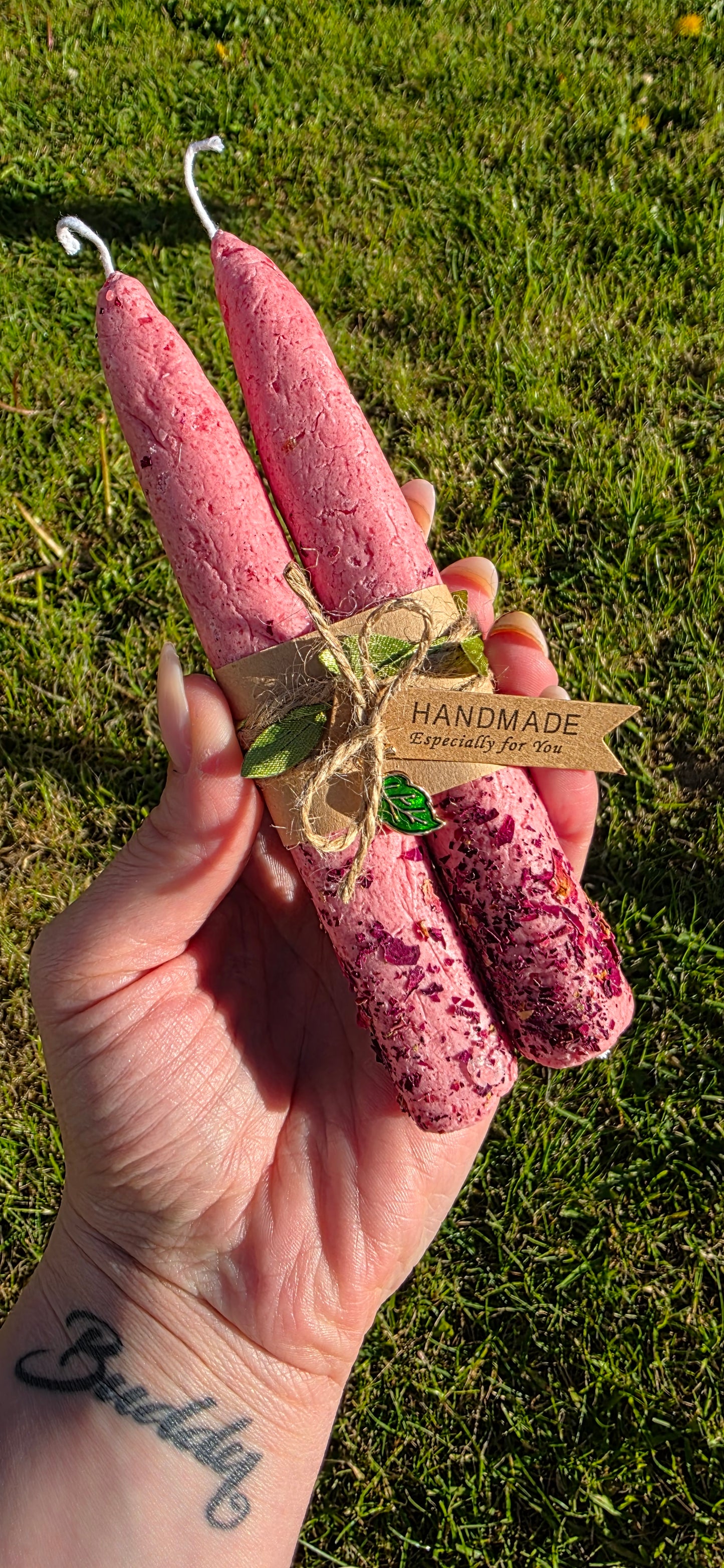 The sacred flame of FREYJA handrolled Beeswax candles