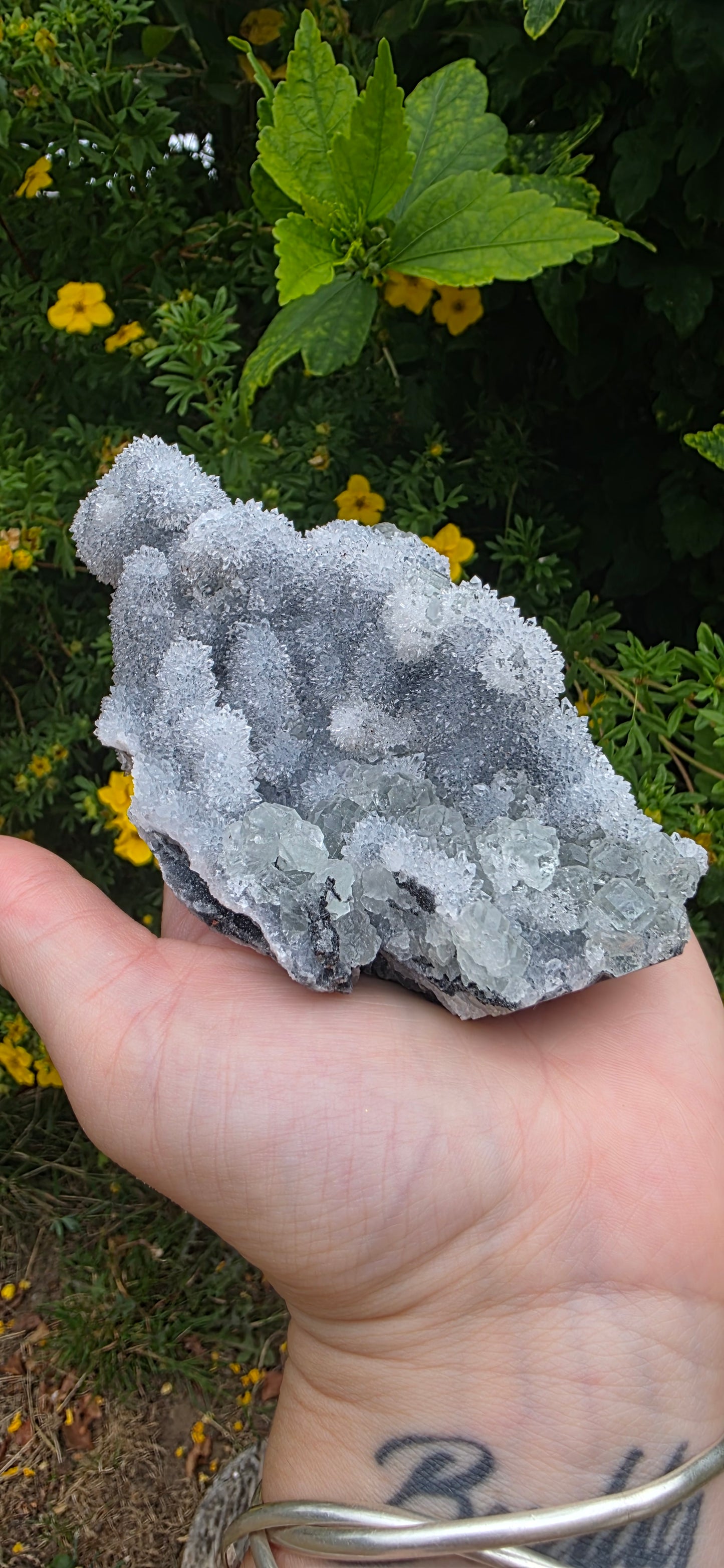 Green fluorite with quartz from fujian china