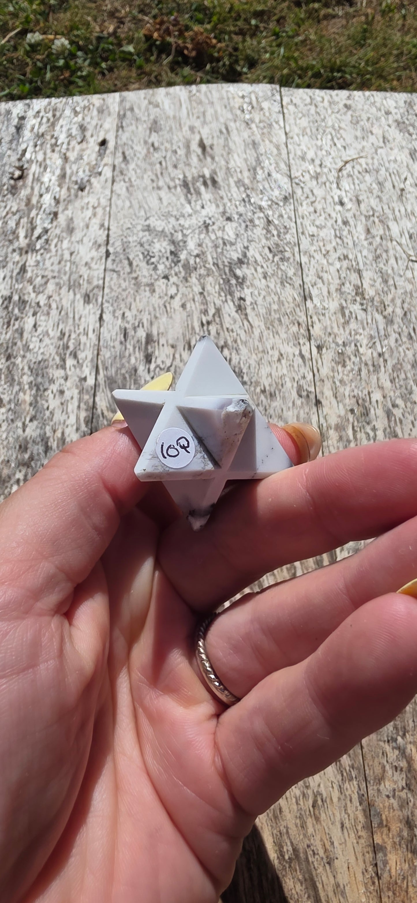 Dentritic opal merkaba