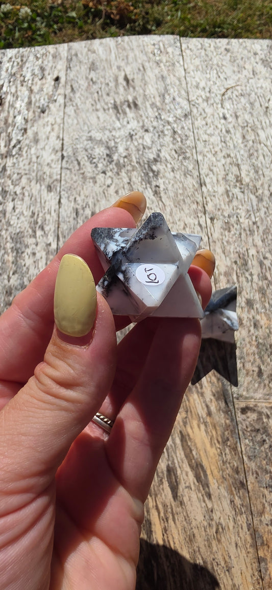 Dentritic opal merkaba