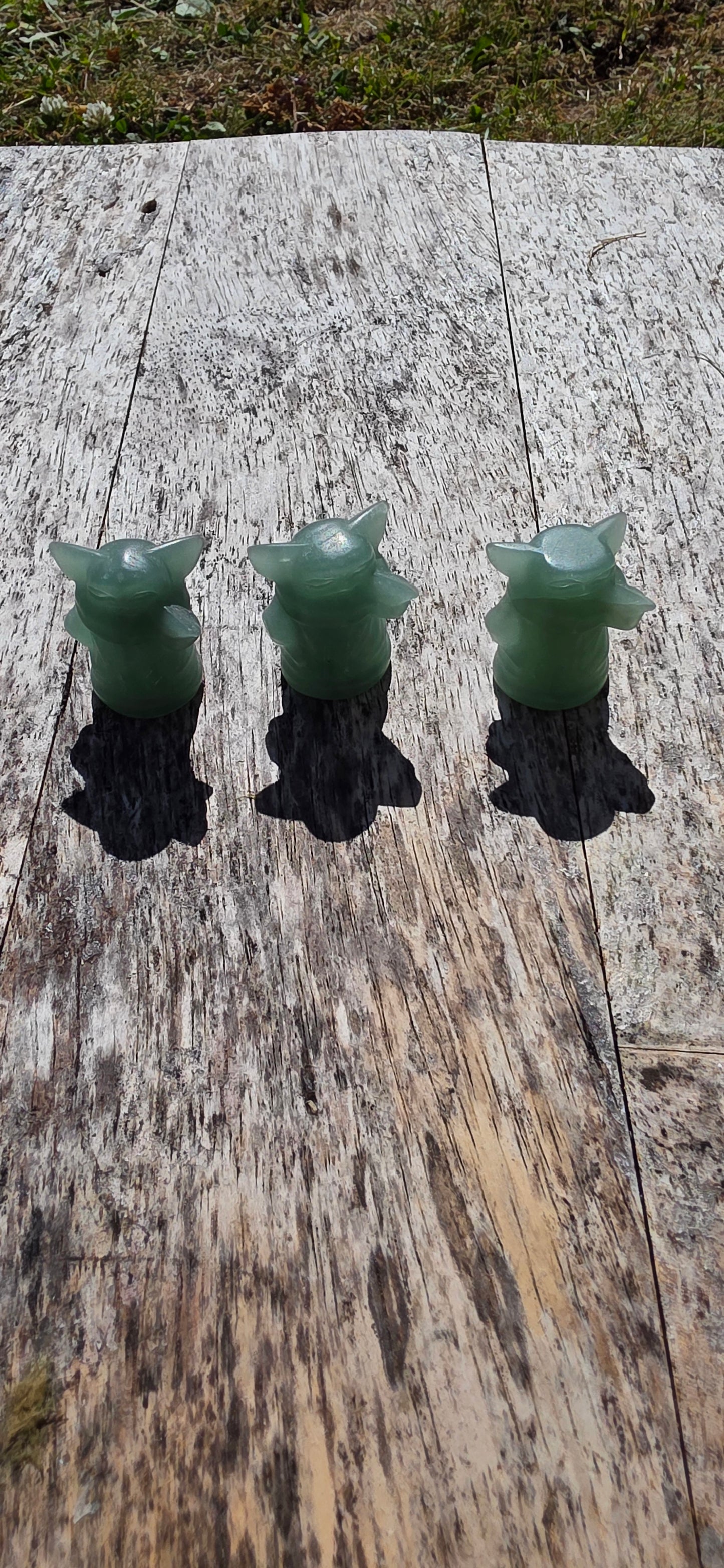 Green aventurine yoda