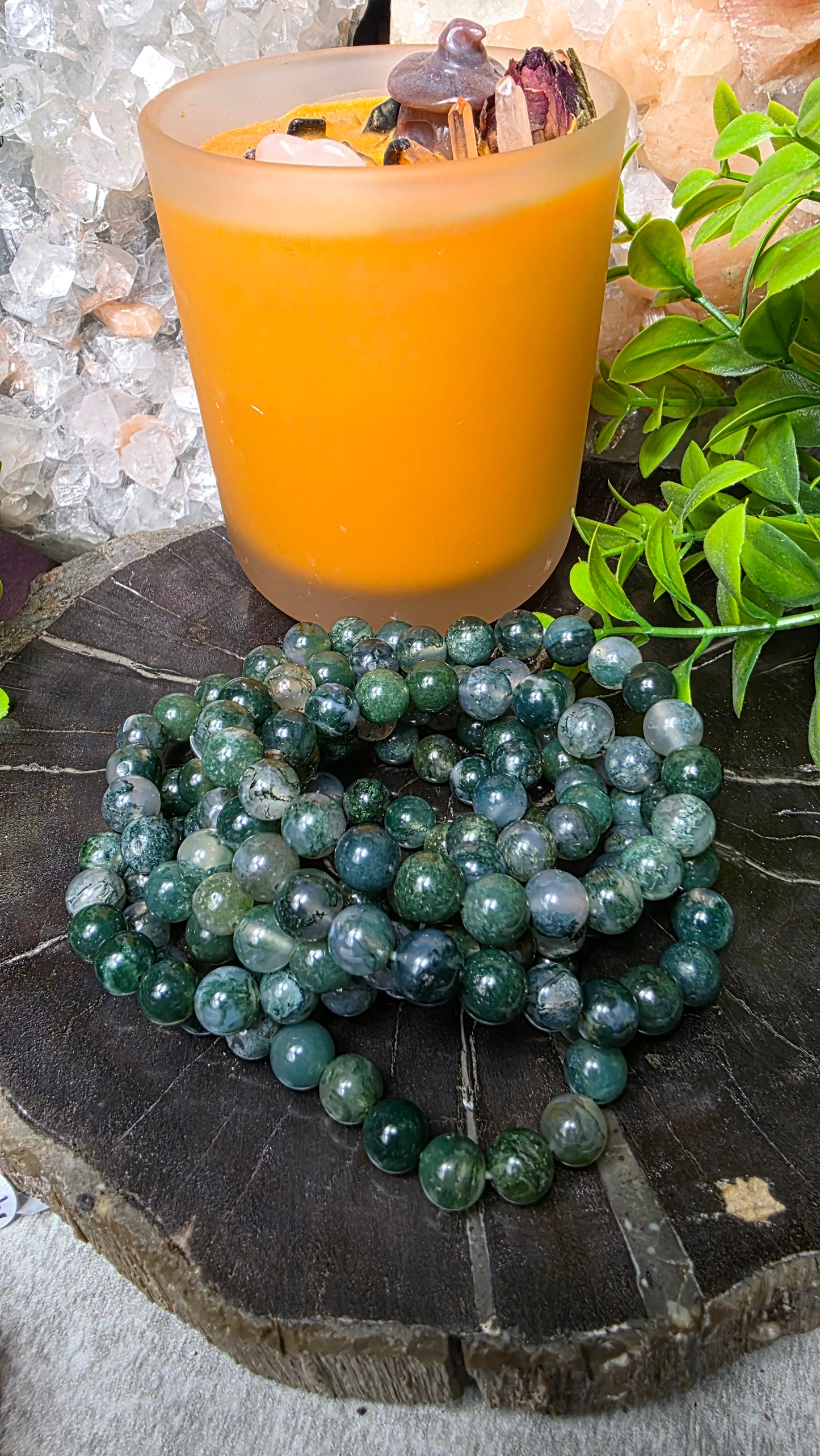 Moss agate bracelet