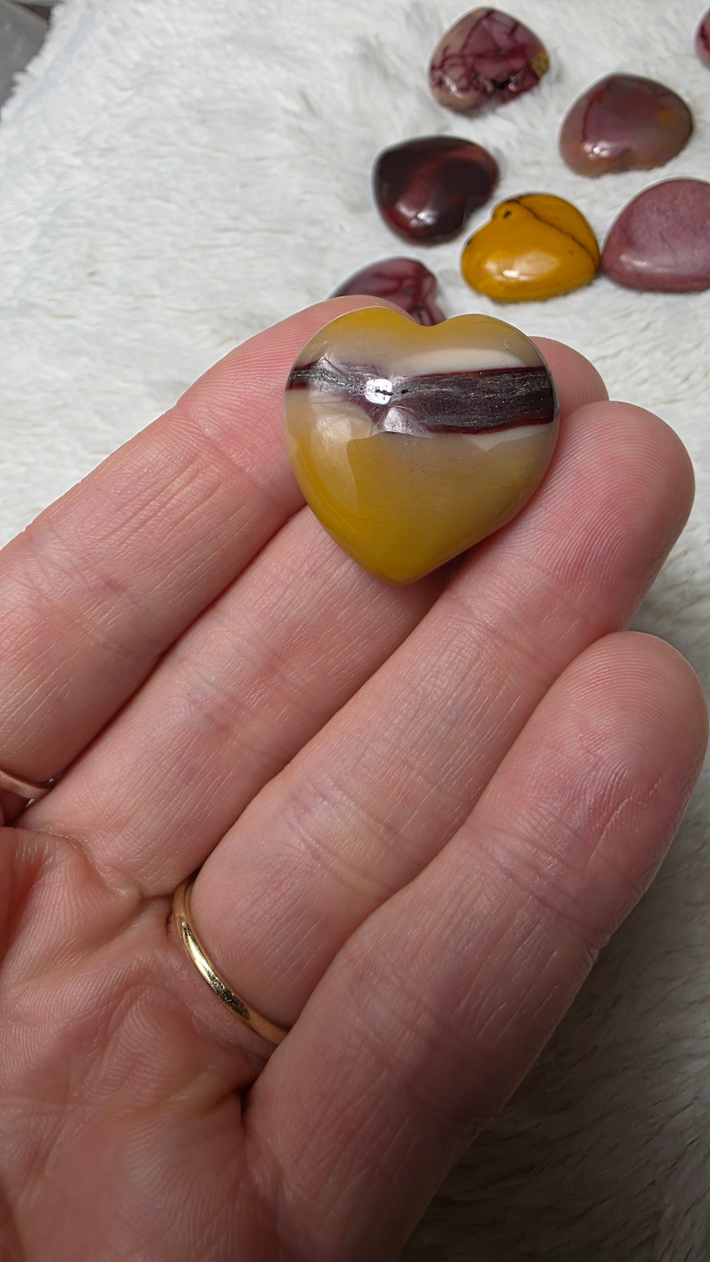 Mookaite hearts