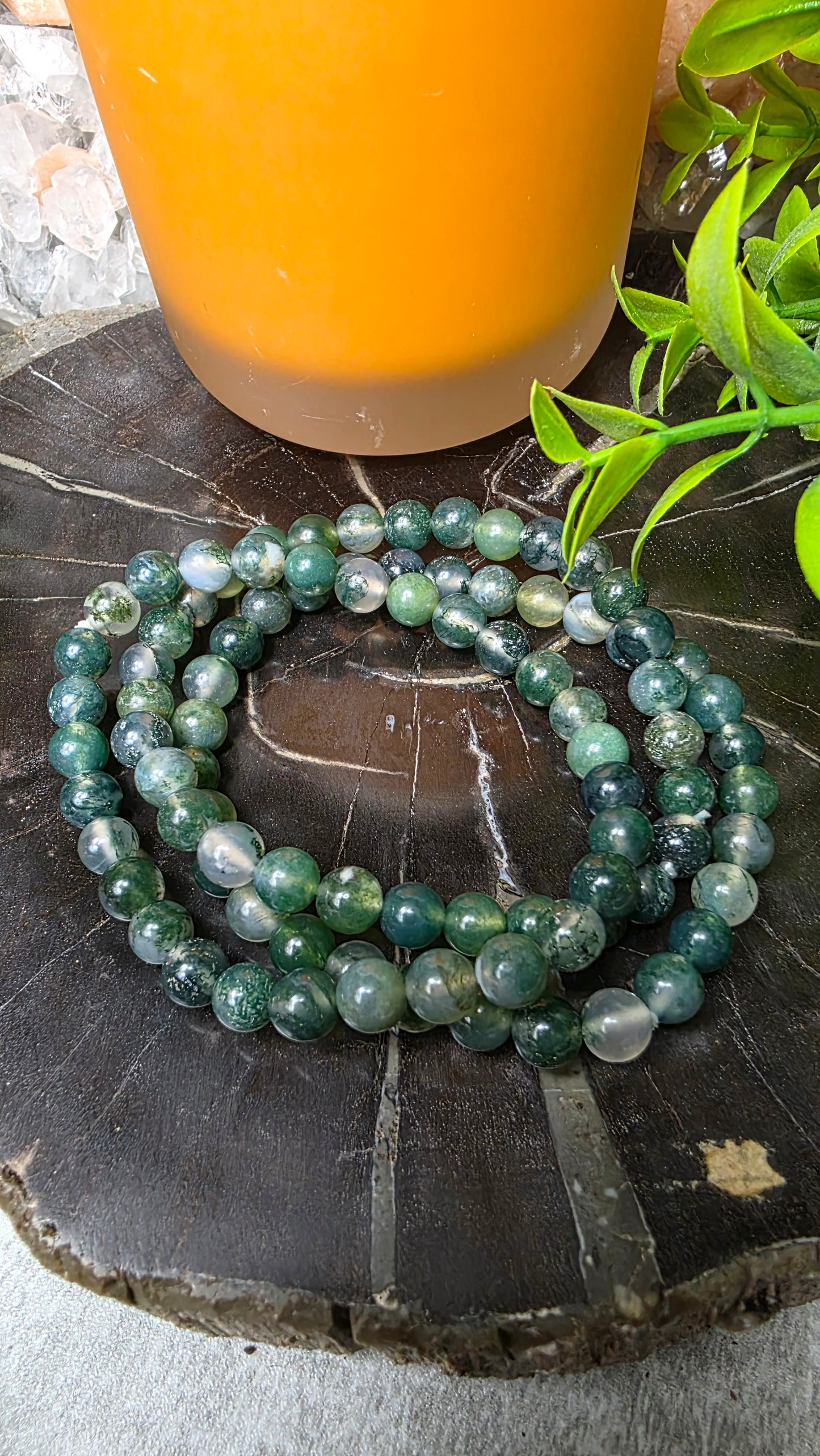 Moss agate bracelet