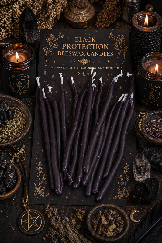Black Hand-dipped Meditation | Ritual | Spell candles