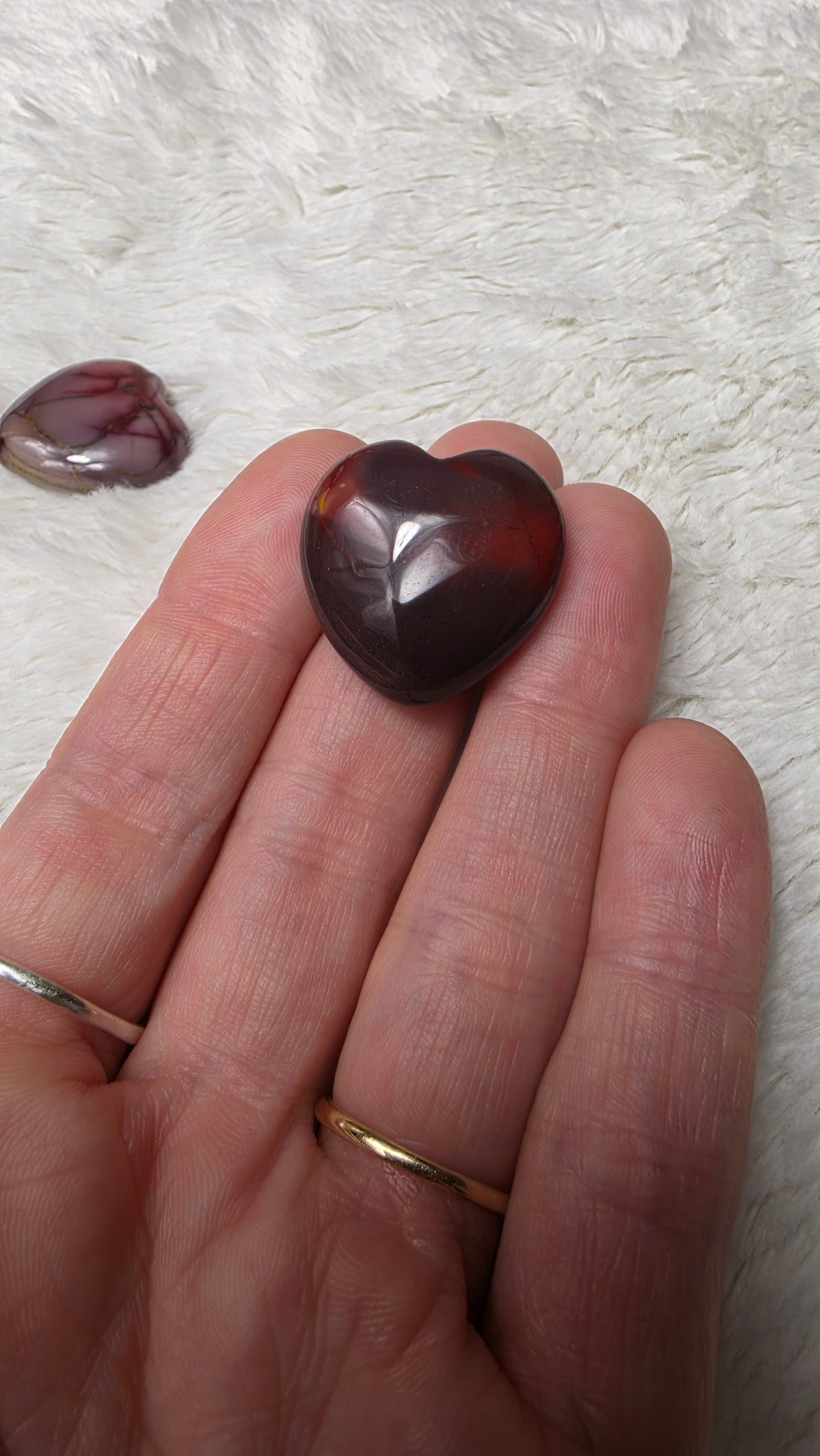 Mookaite hearts