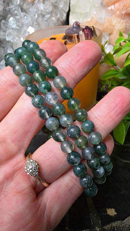 Moss agate bracelet