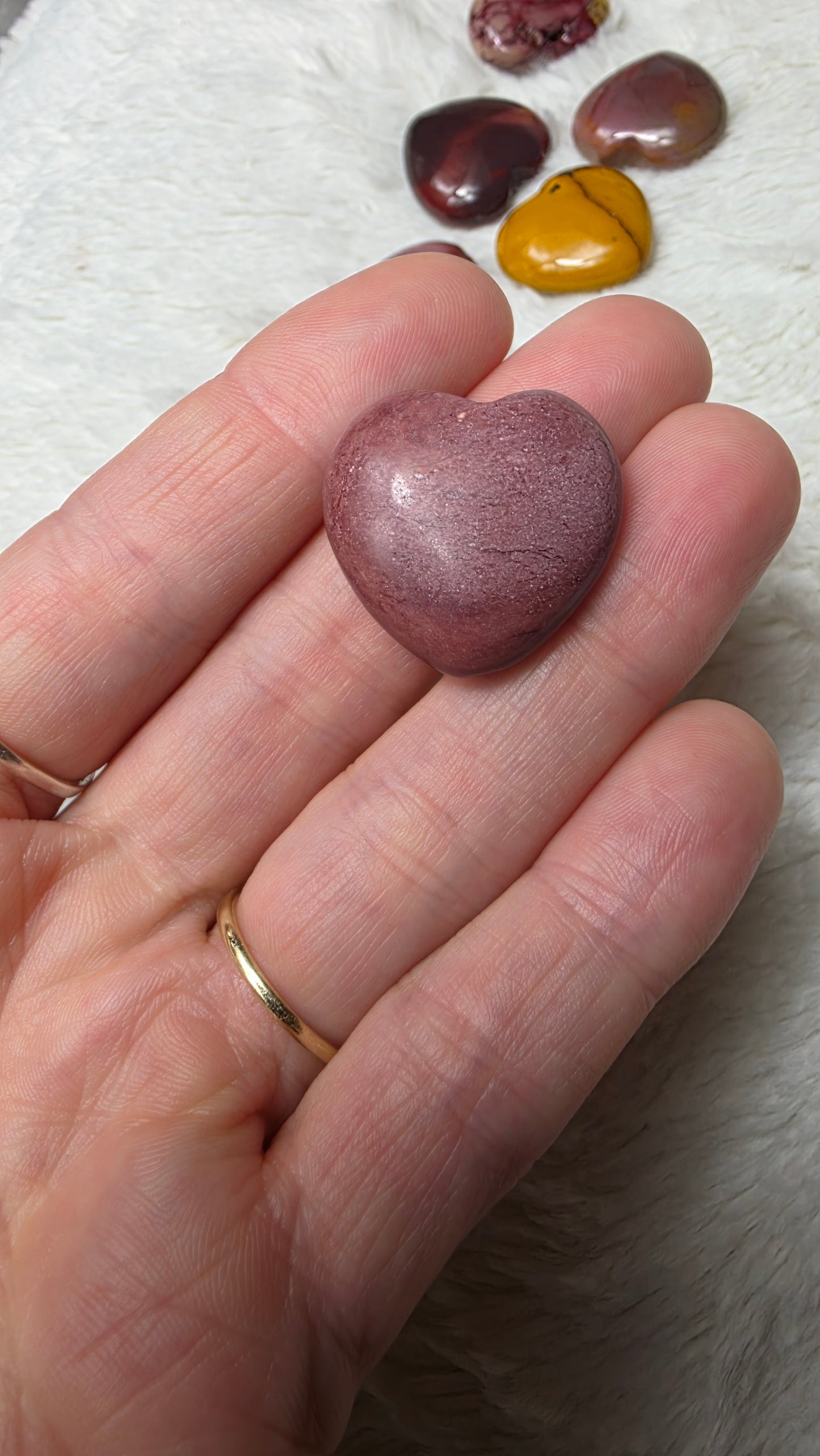 Mookaite hearts