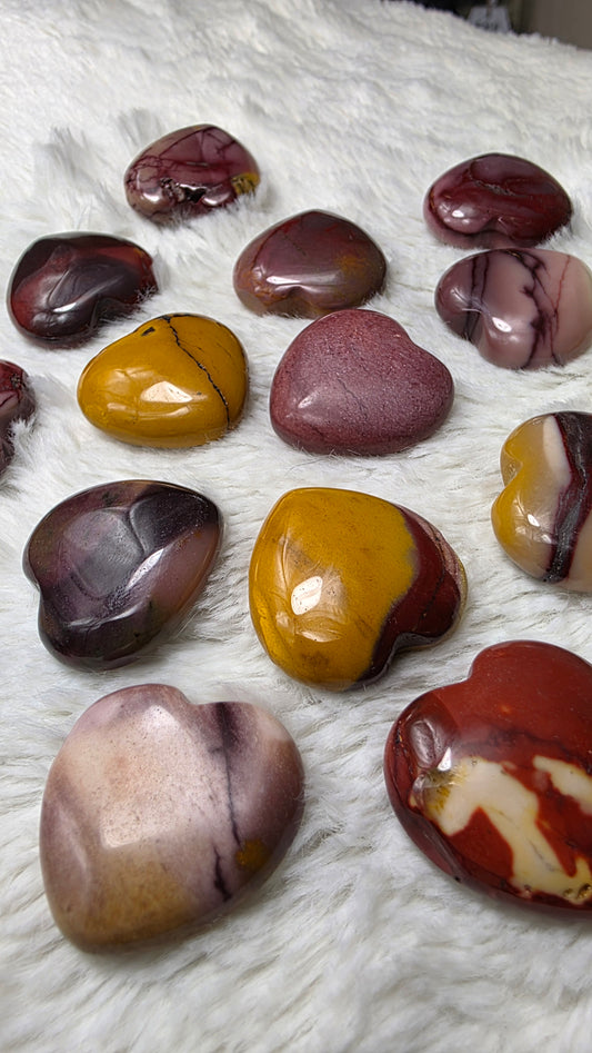 Mookaite hearts